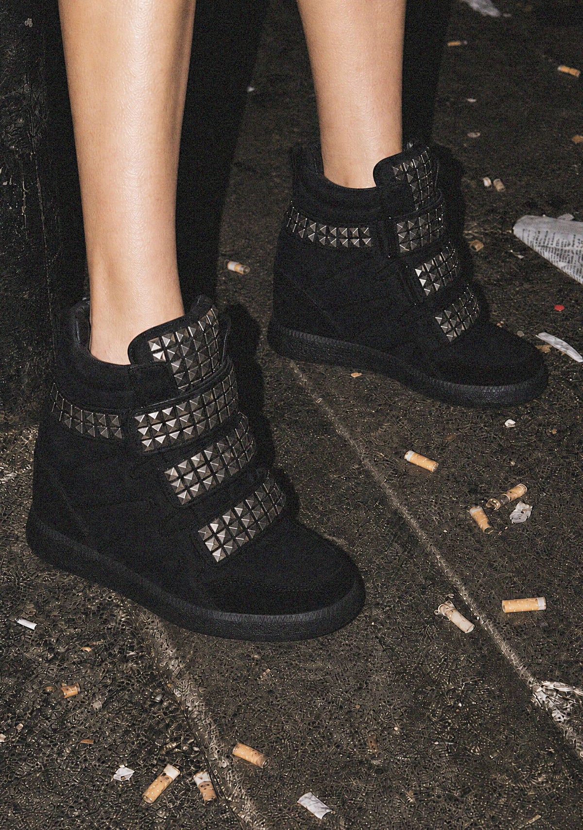 Ambient Wedge Sneakers With Studs