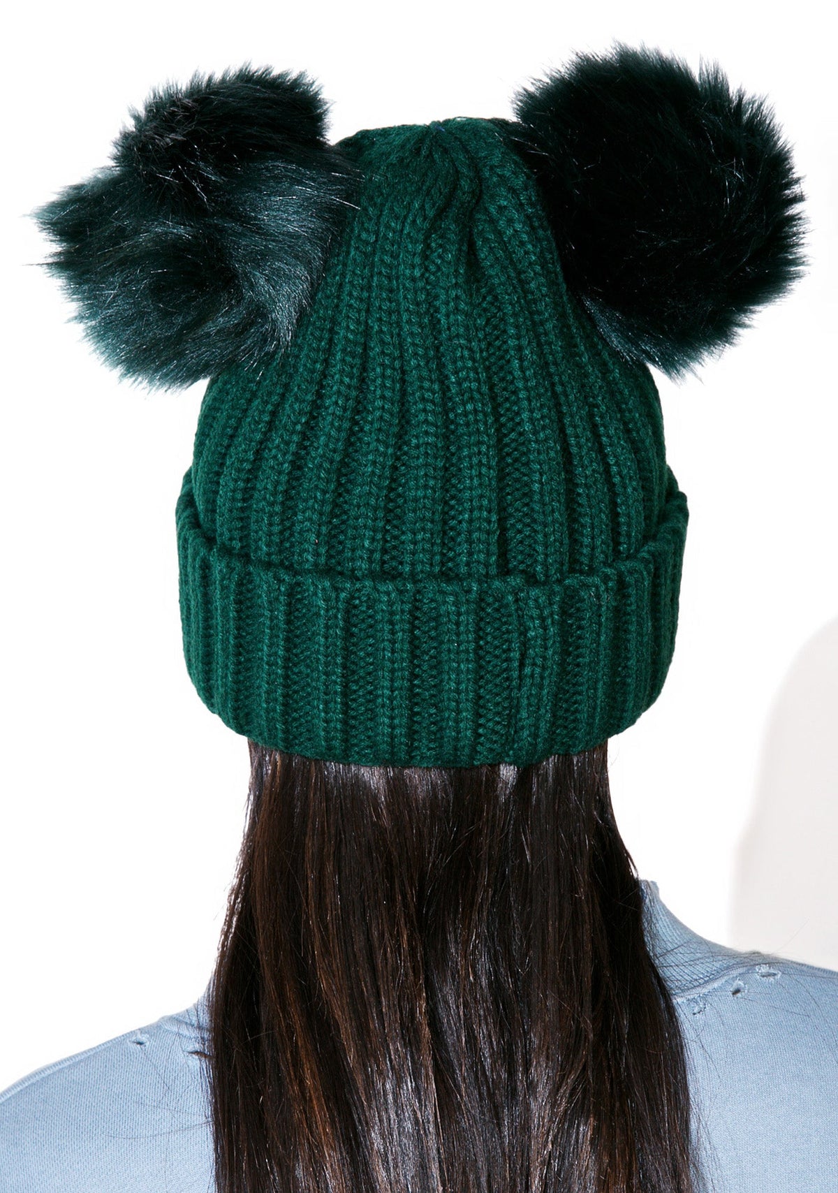 Kuma Pom-Pom Beanie - Green