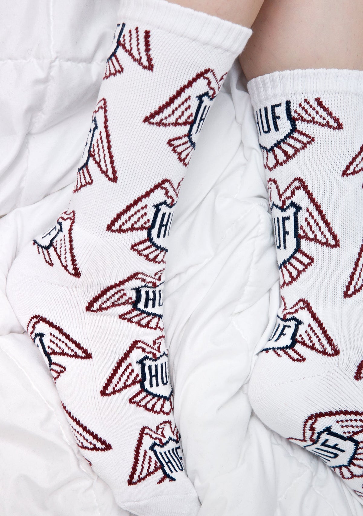 Thunderbird Crew Socks - White