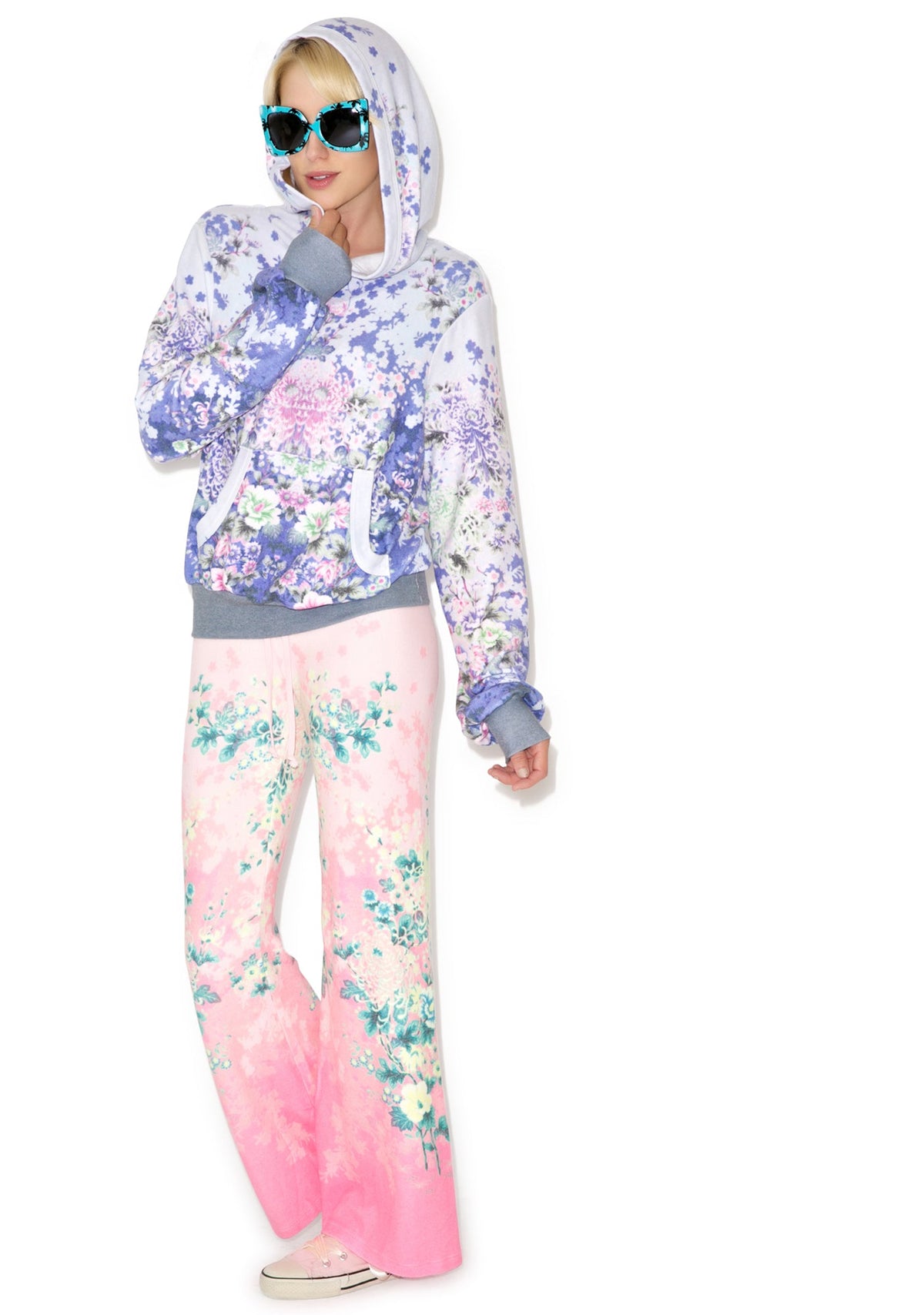 Electric Kimono Malibu Pullover - Dark Red