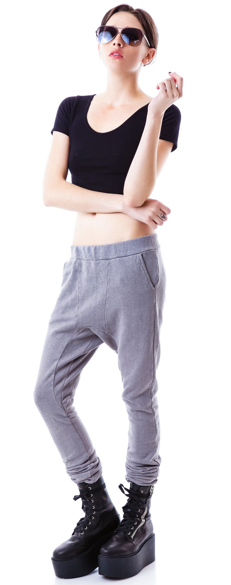 Hammer Time Drop Crotch Pants - Off White