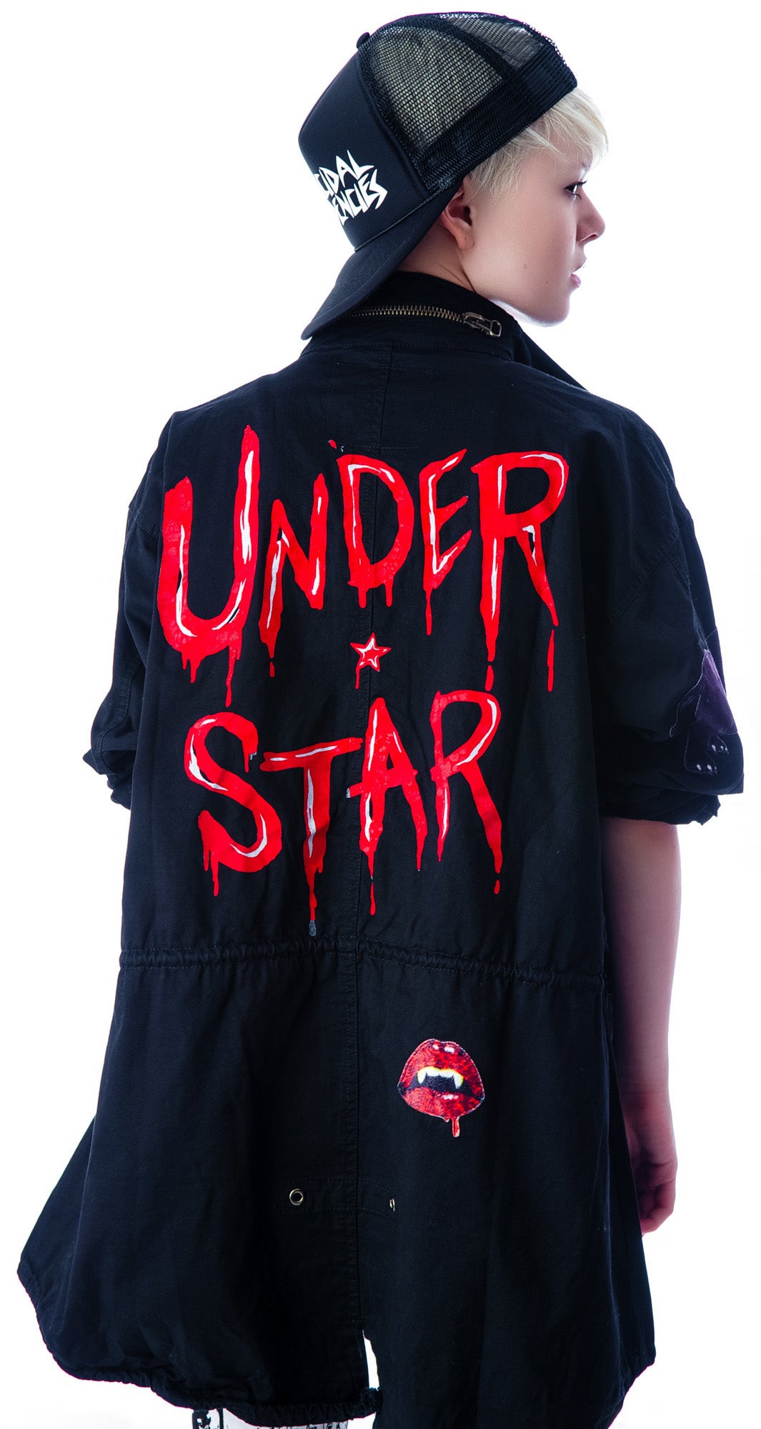 Skull Rocker Military Surplus Jacket - Black