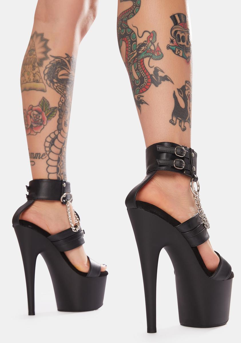 Adore-761 Platform Strappy Sandal-Black PU