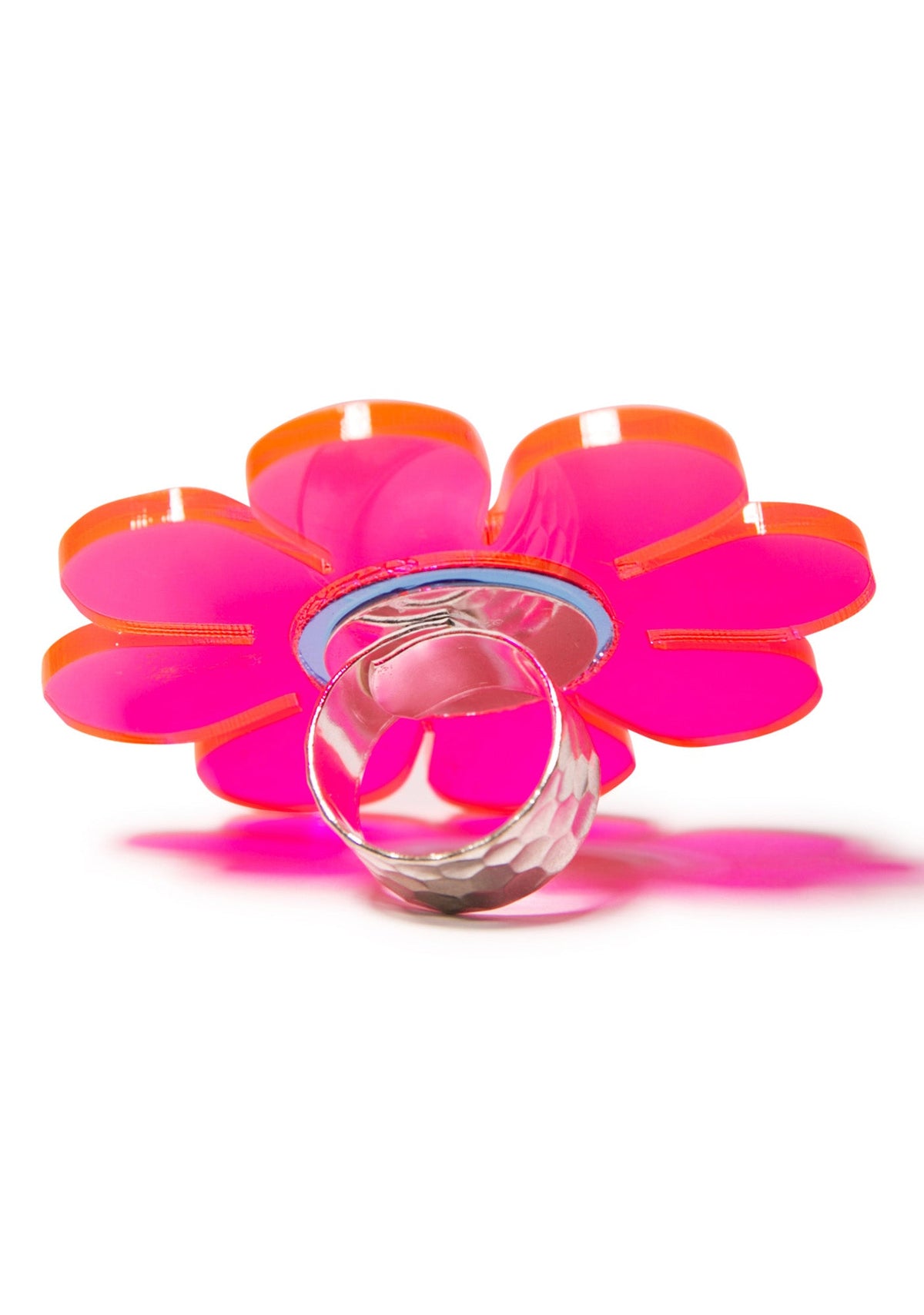 Flower Power Ring - Dark Pink