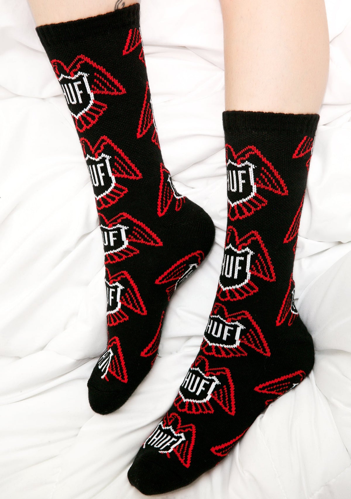 Thunderbird Crew Socks - White