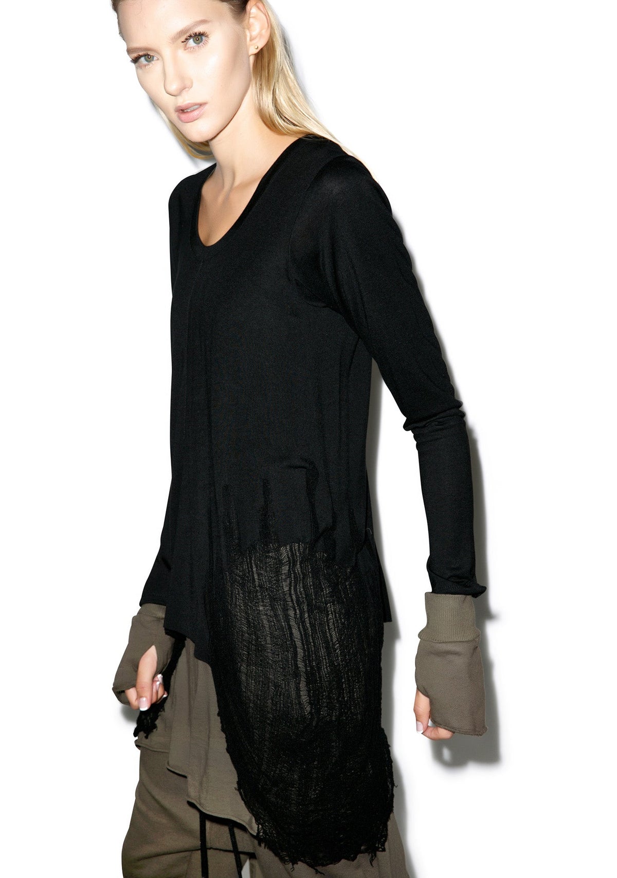 Y Shred Sweater - Black