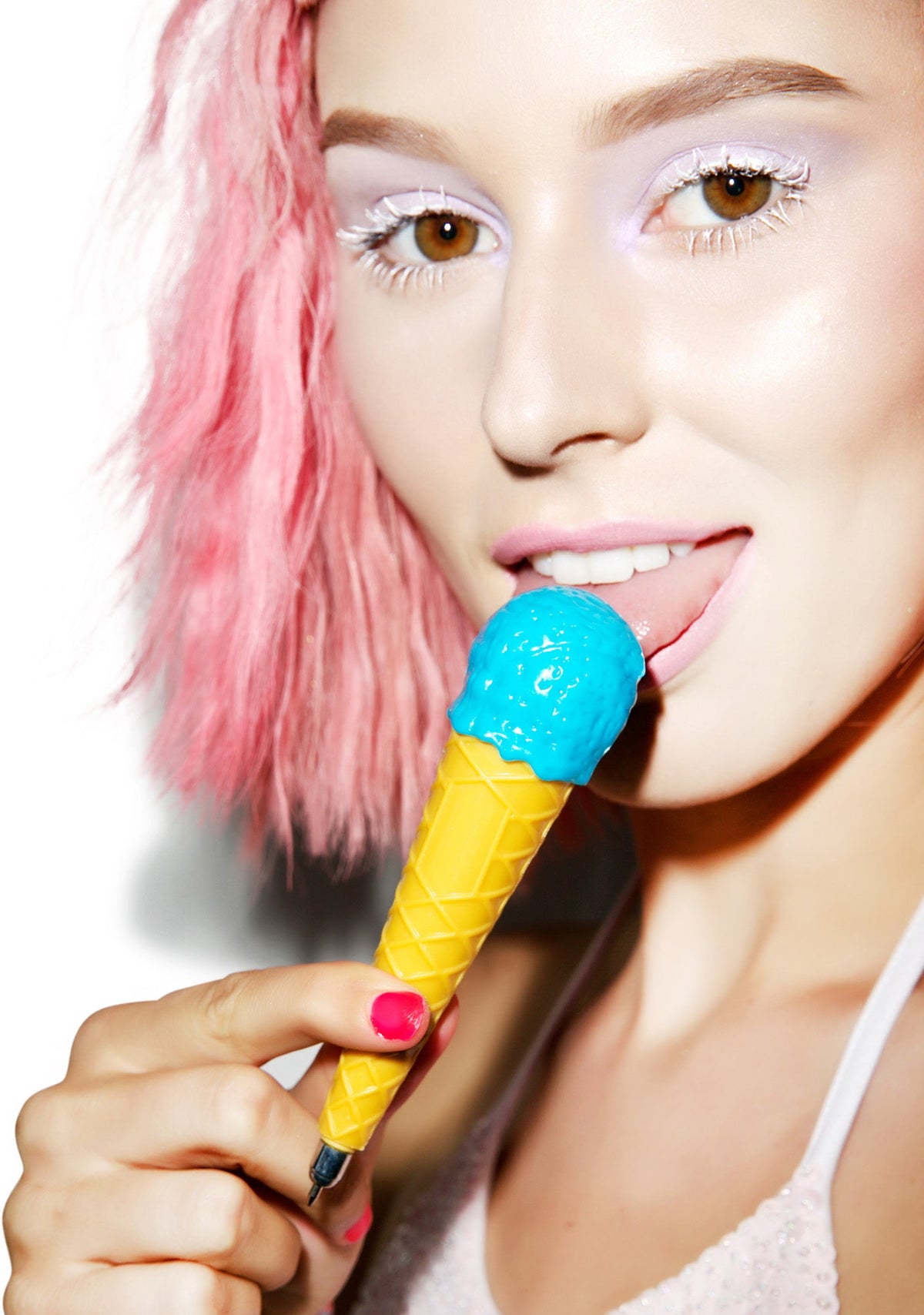 Single Scoop Ice Cream Pen - White