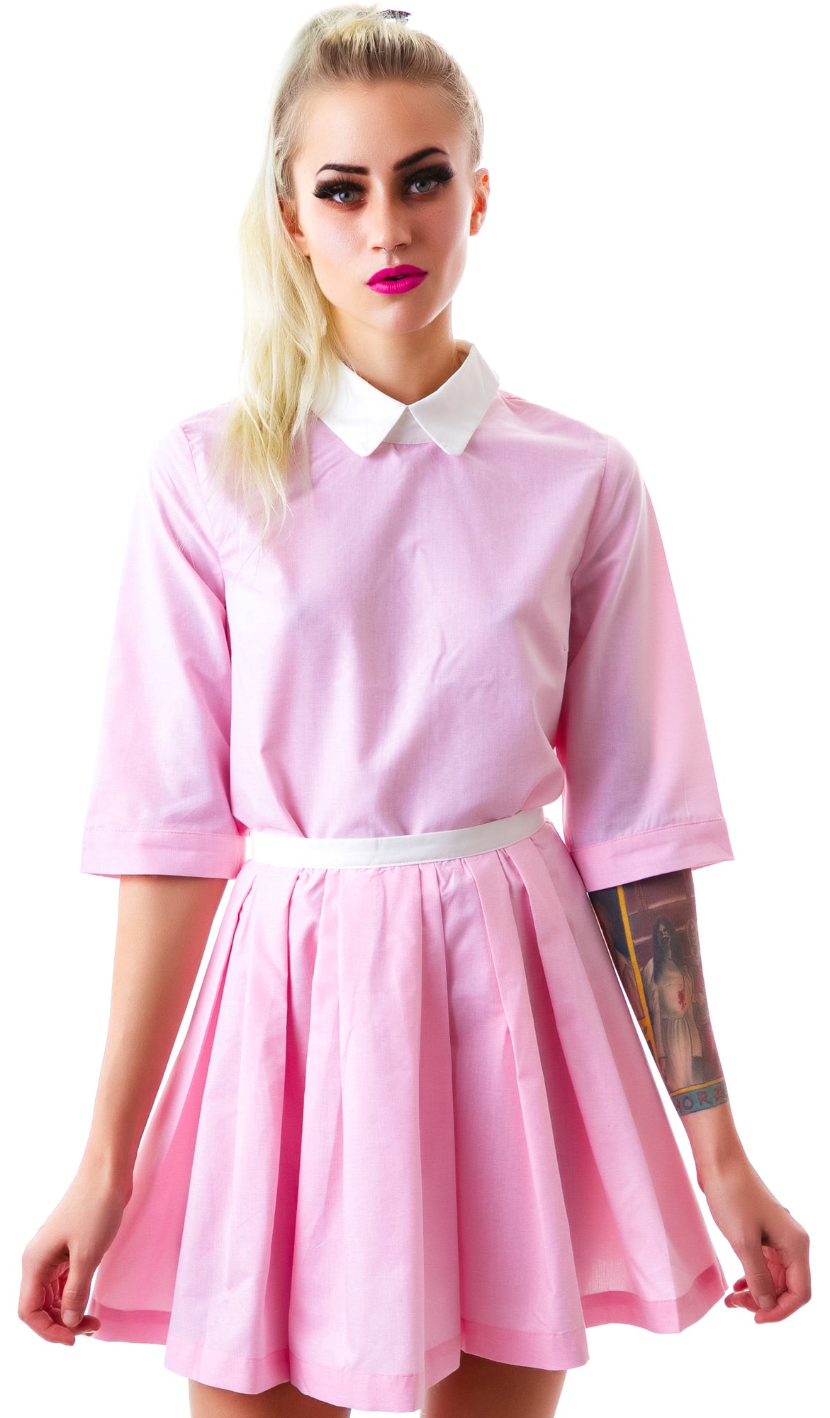Baby Gurl Pleated Skirt - Light Blue