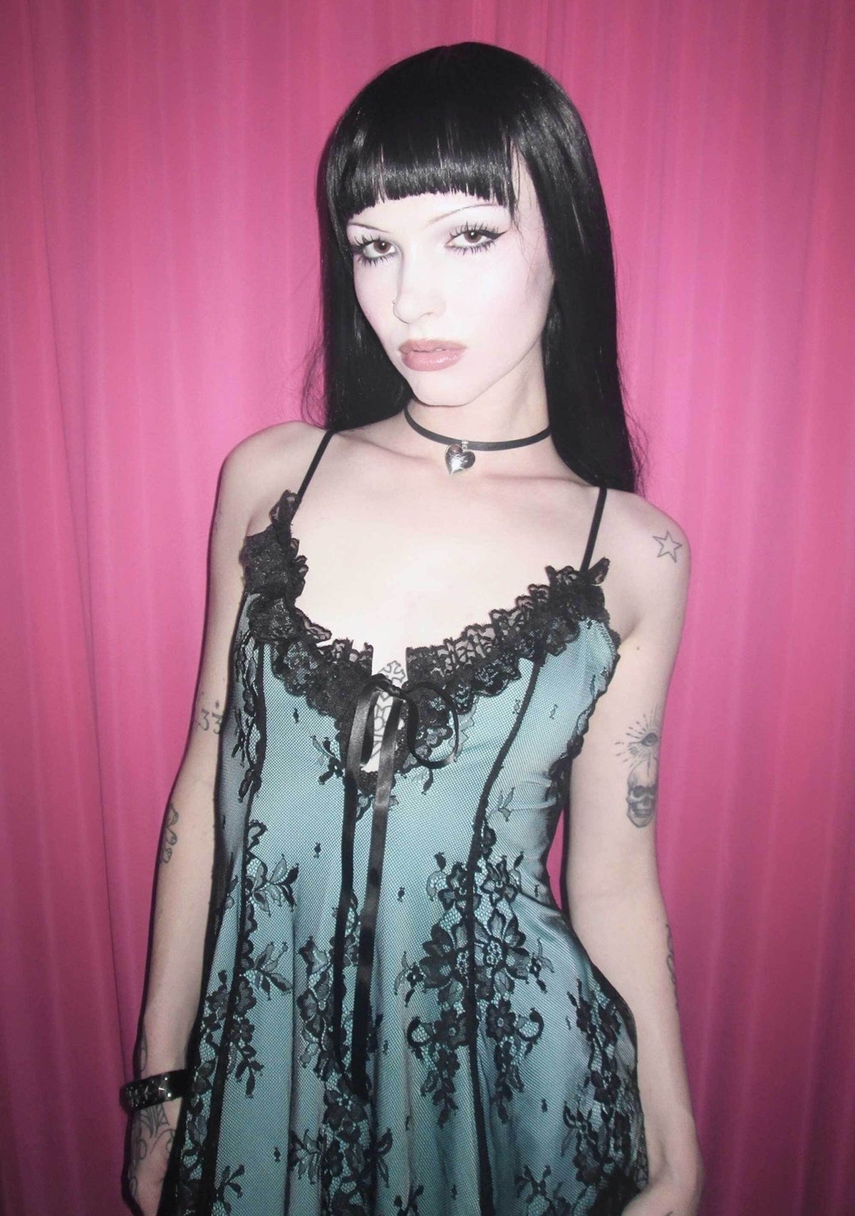 Faithfully Doomed Lace Dress - Mint