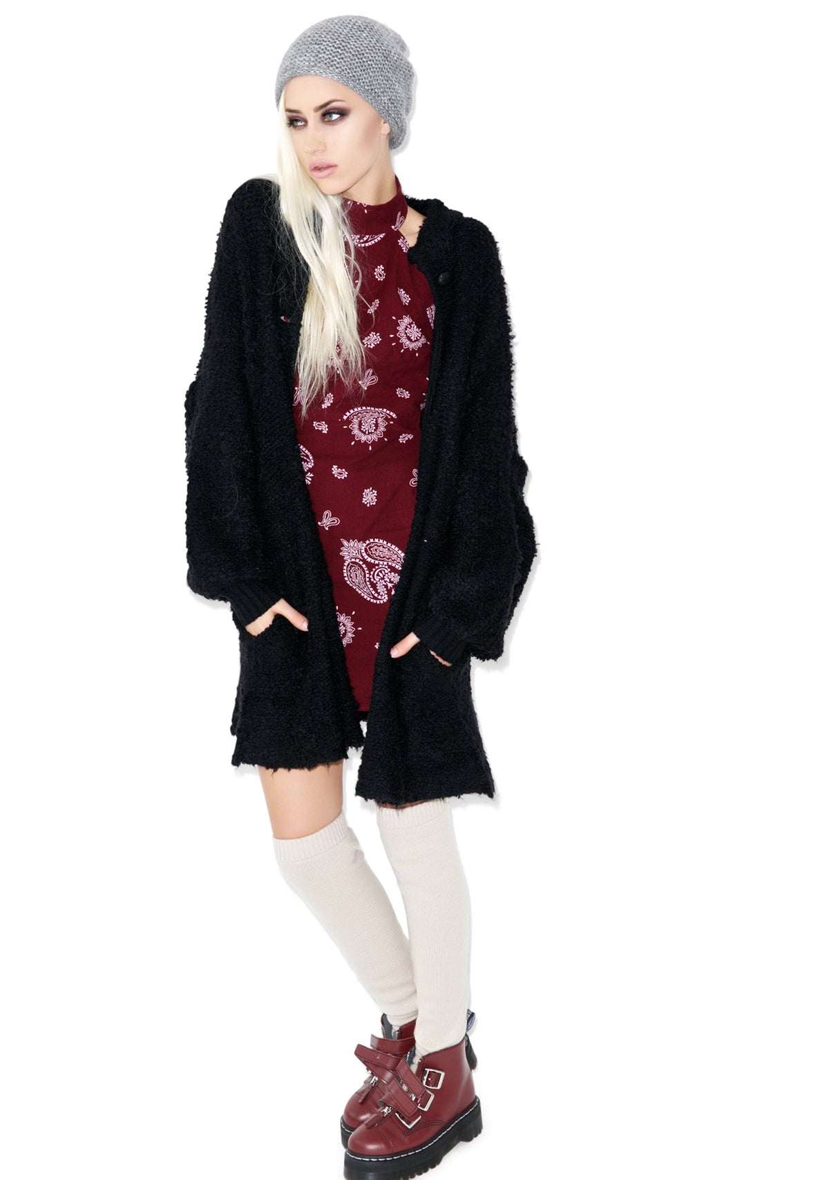 Solid Misty Morning Coat - Black