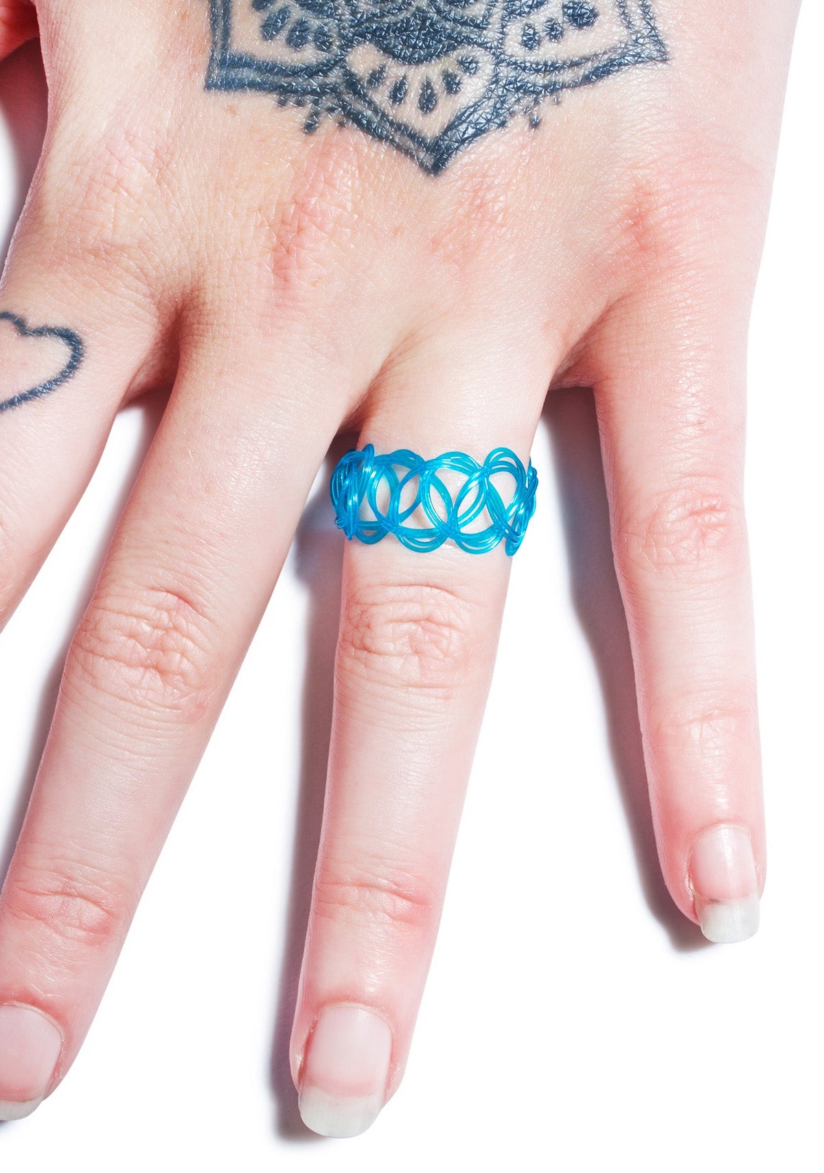 Vending Machine Tattoo Ring - Light Blue