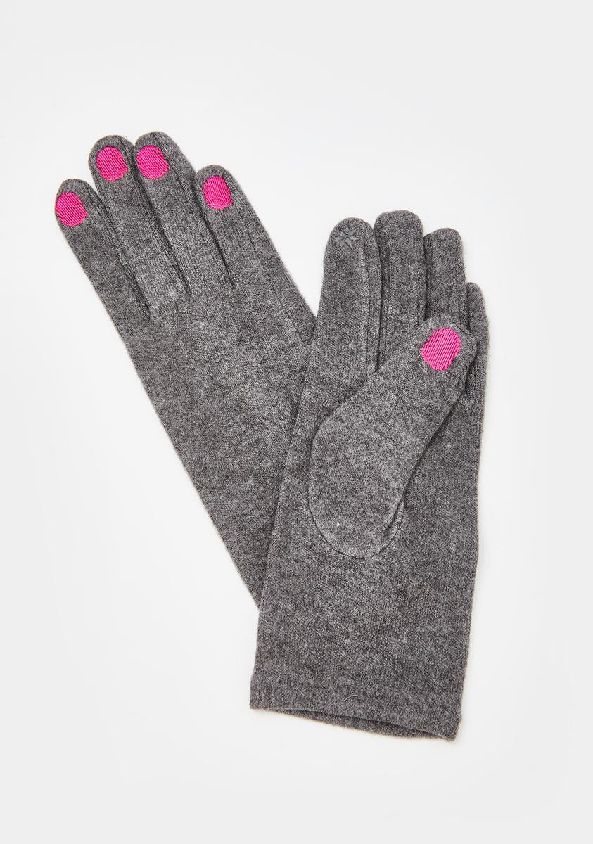 Stoned Nails Before Males Knit Gloves