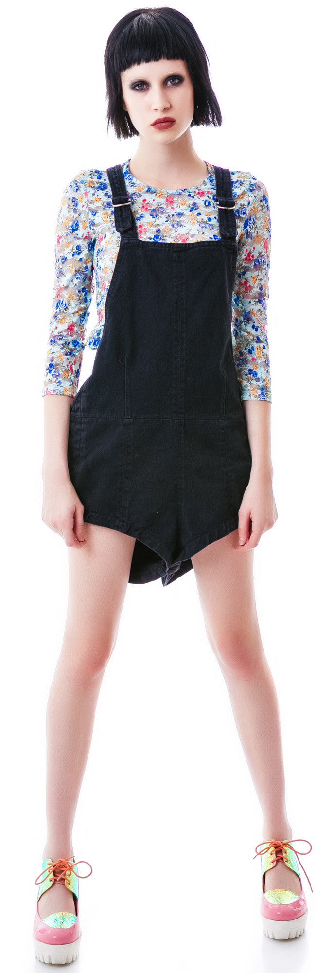 Suzie Blue Overalls - Black