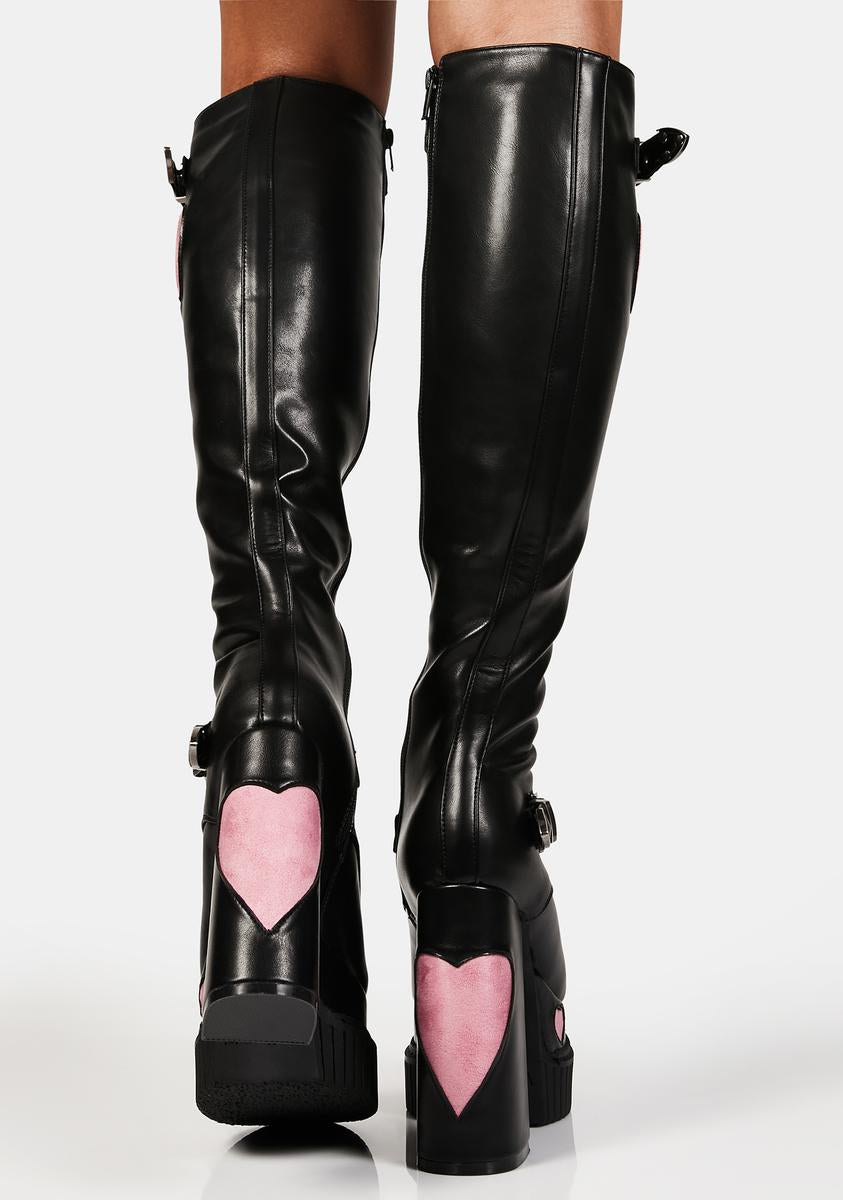 Misty Platform Boots - Pink