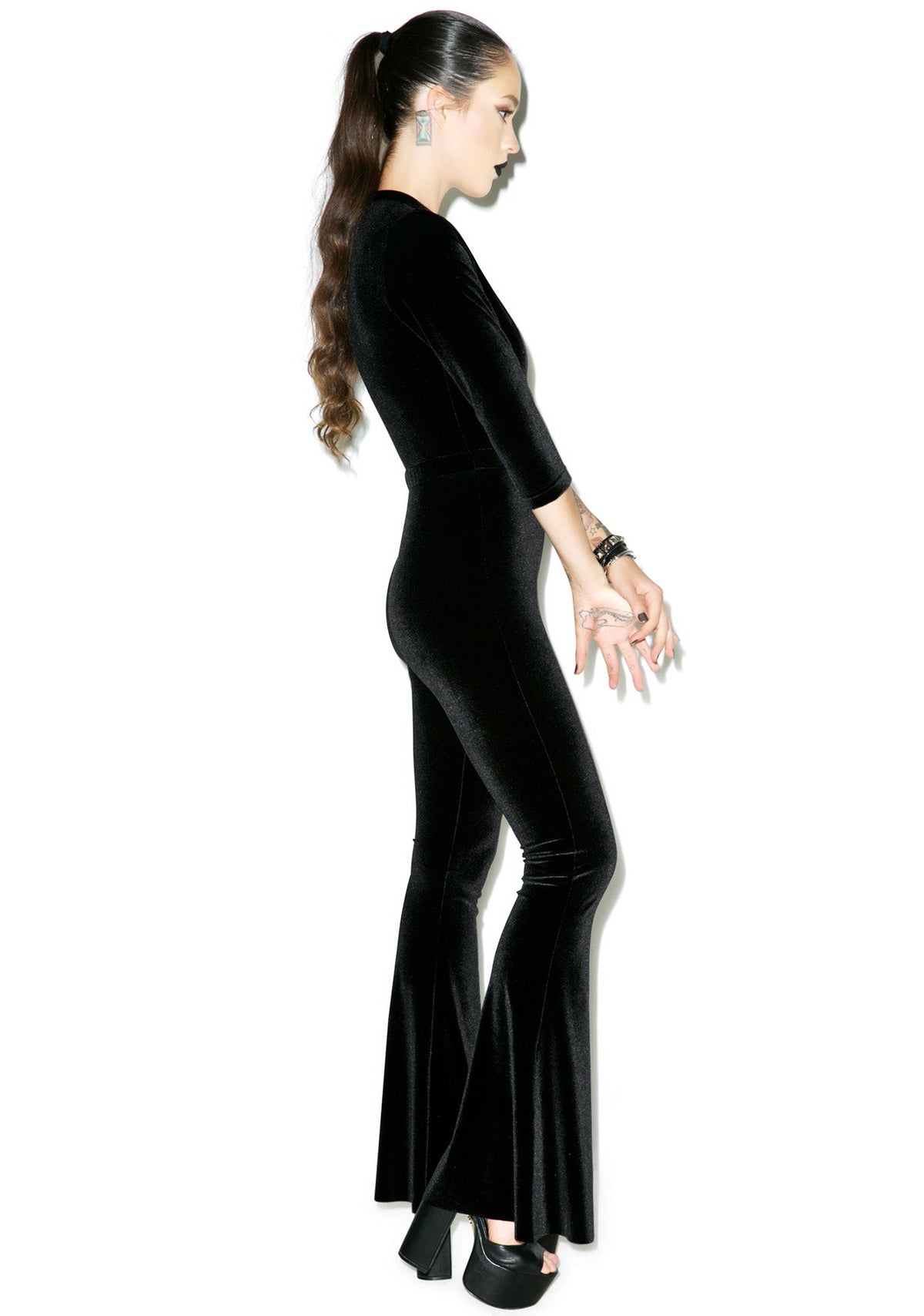 Ritchie Velvet Jumpsuit - Red