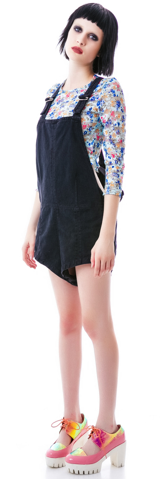 Suzie Blue Overalls - Black