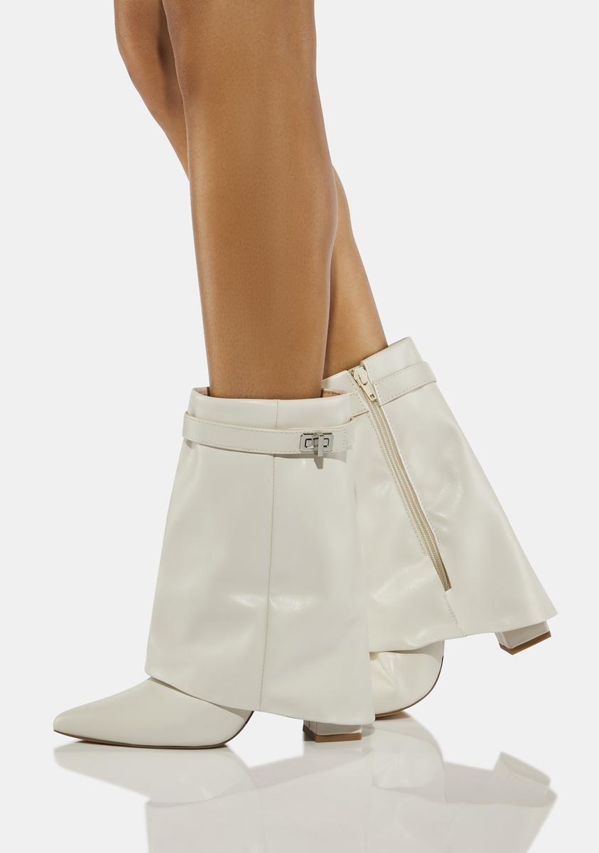 Ecru Fyre Ankle Boots - Off White