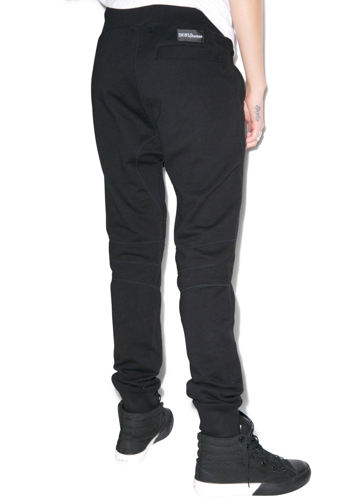 Drop Crotch Biker Pant - Red