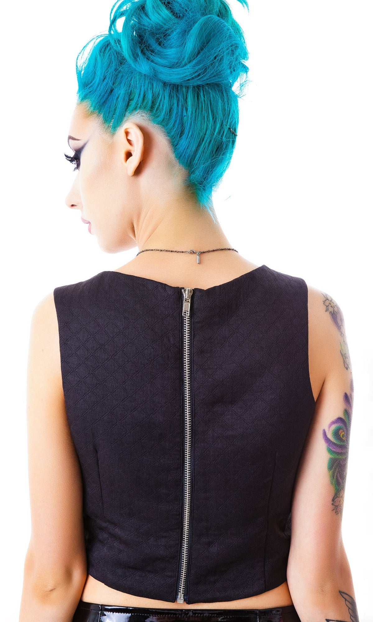Galactica Crop Top - Black