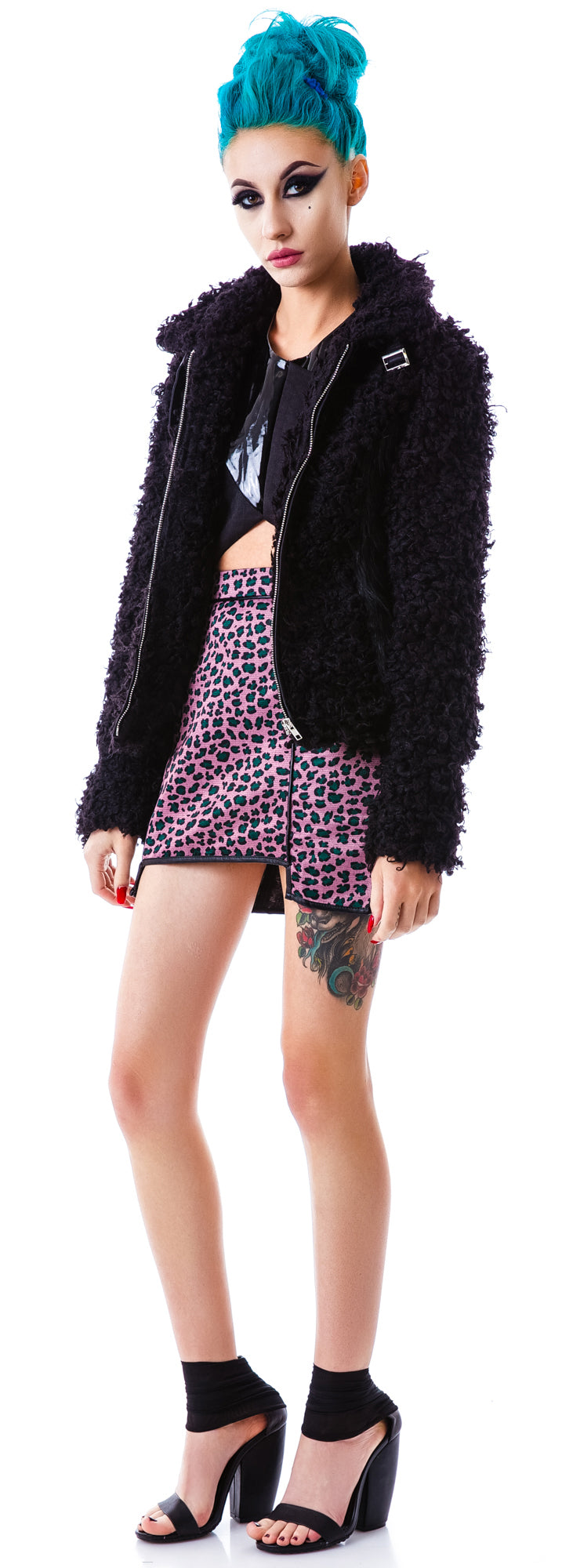 The Teddy Faux Fur Jacket - Black