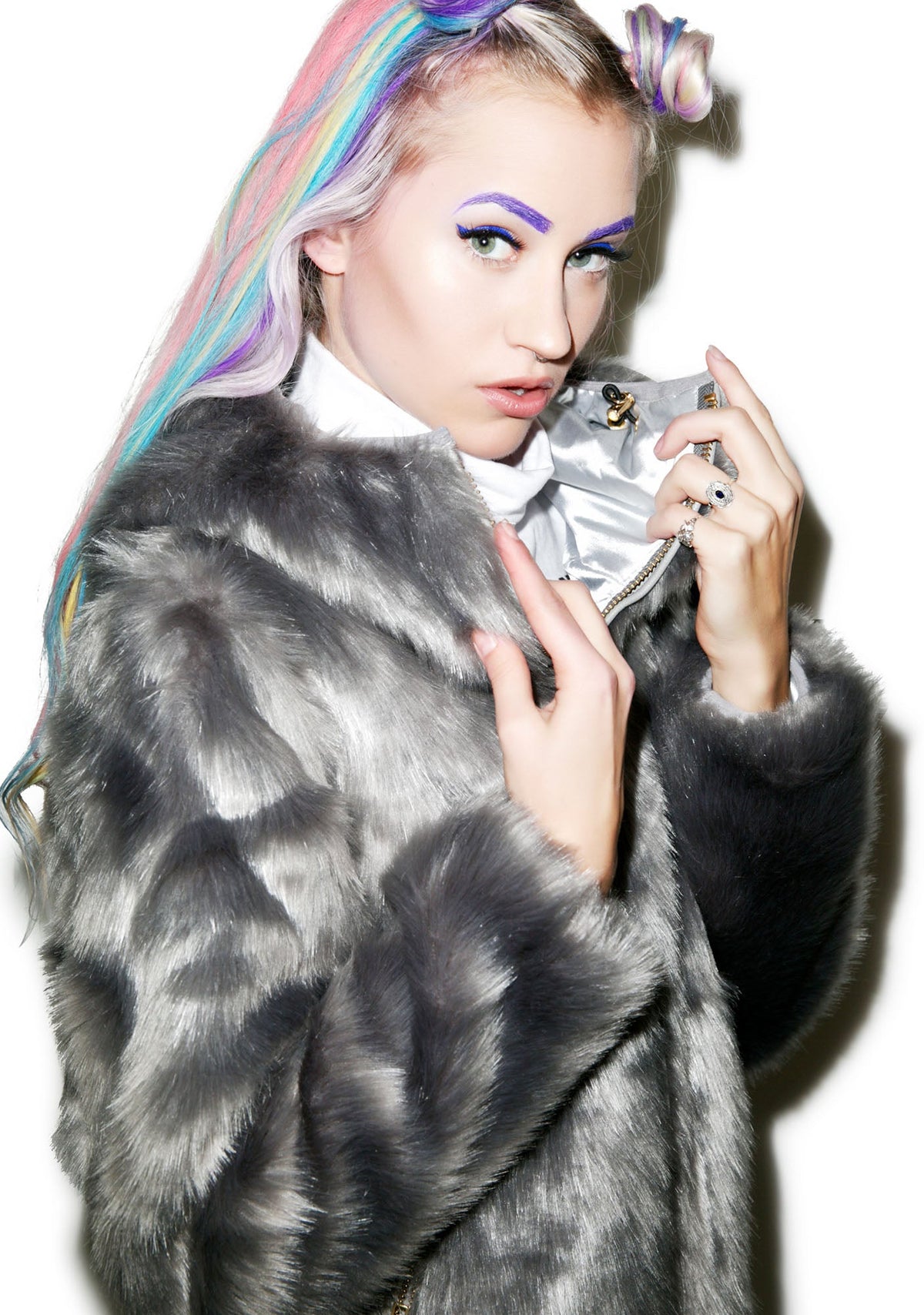 Candy Fur Jacket - Gray