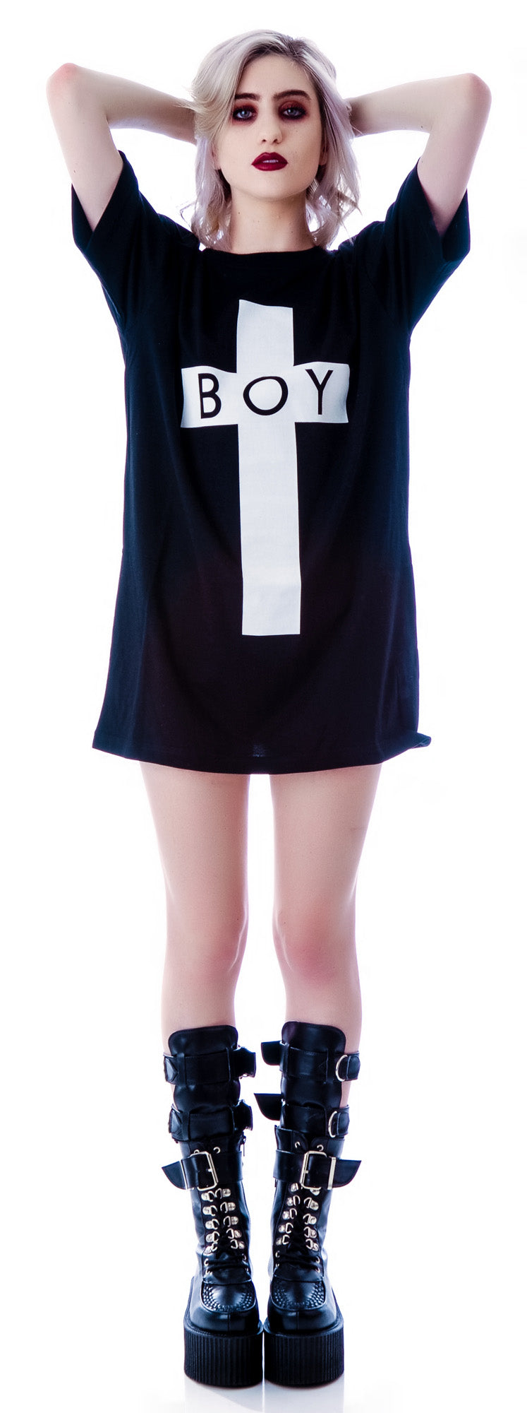 x BOY London Boy Cross Oversized Tee - Black