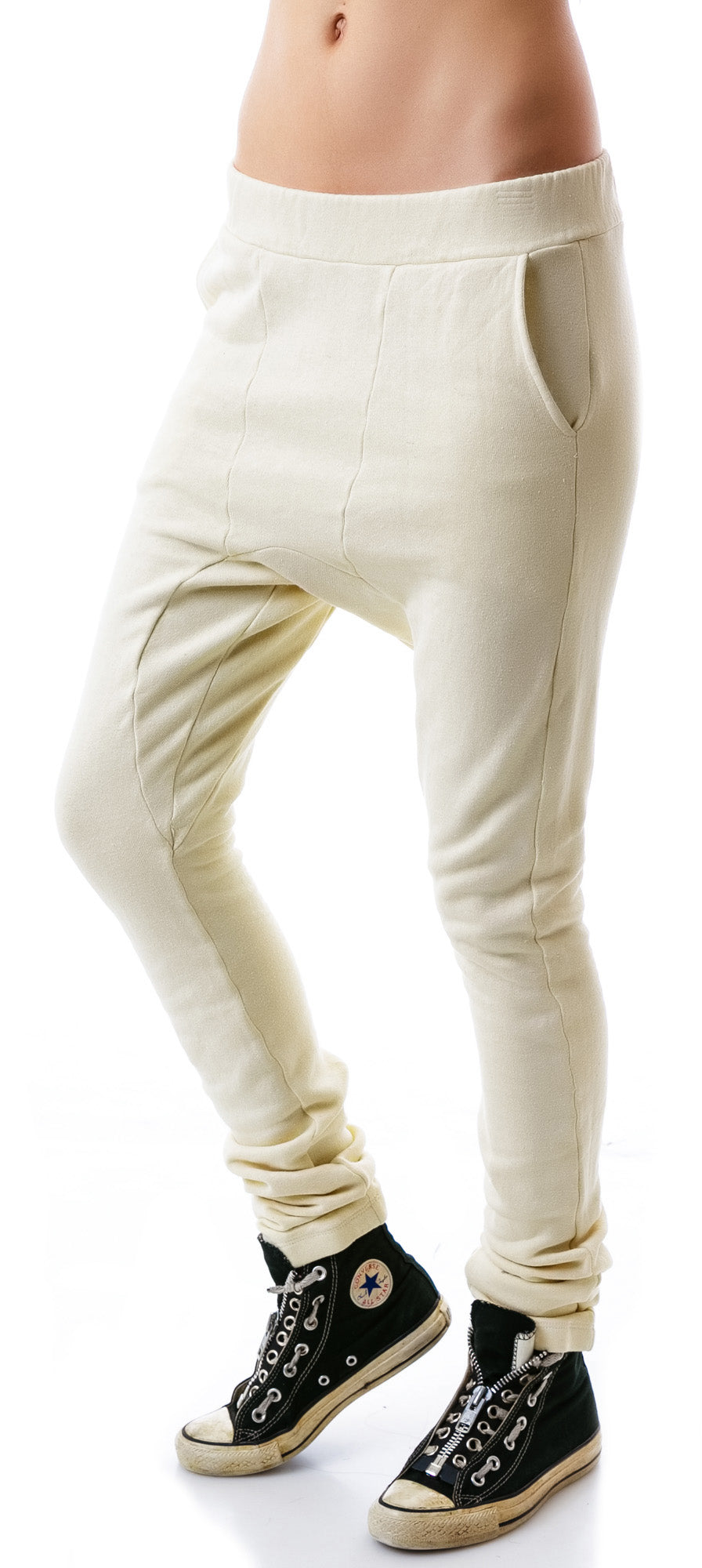 Hammer Time Drop Crotch Pants - Off White