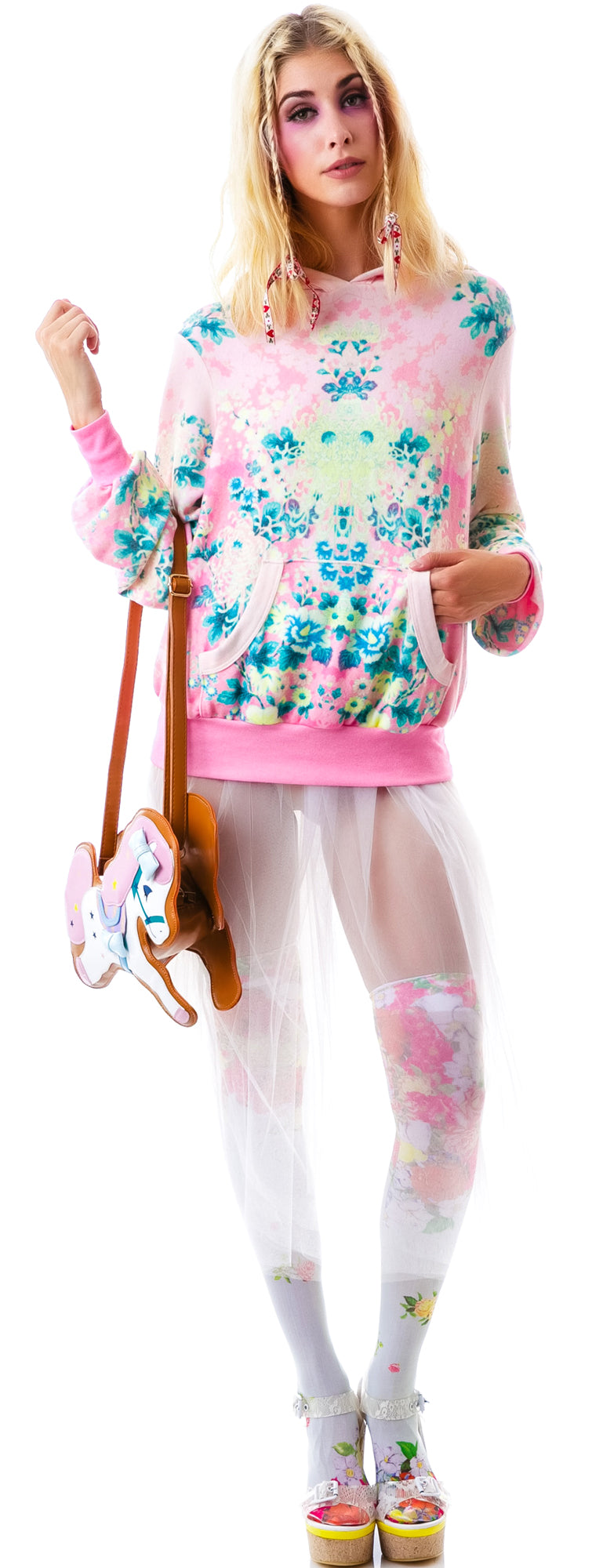 Electric Kimono Malibu Pullover - Dark Red