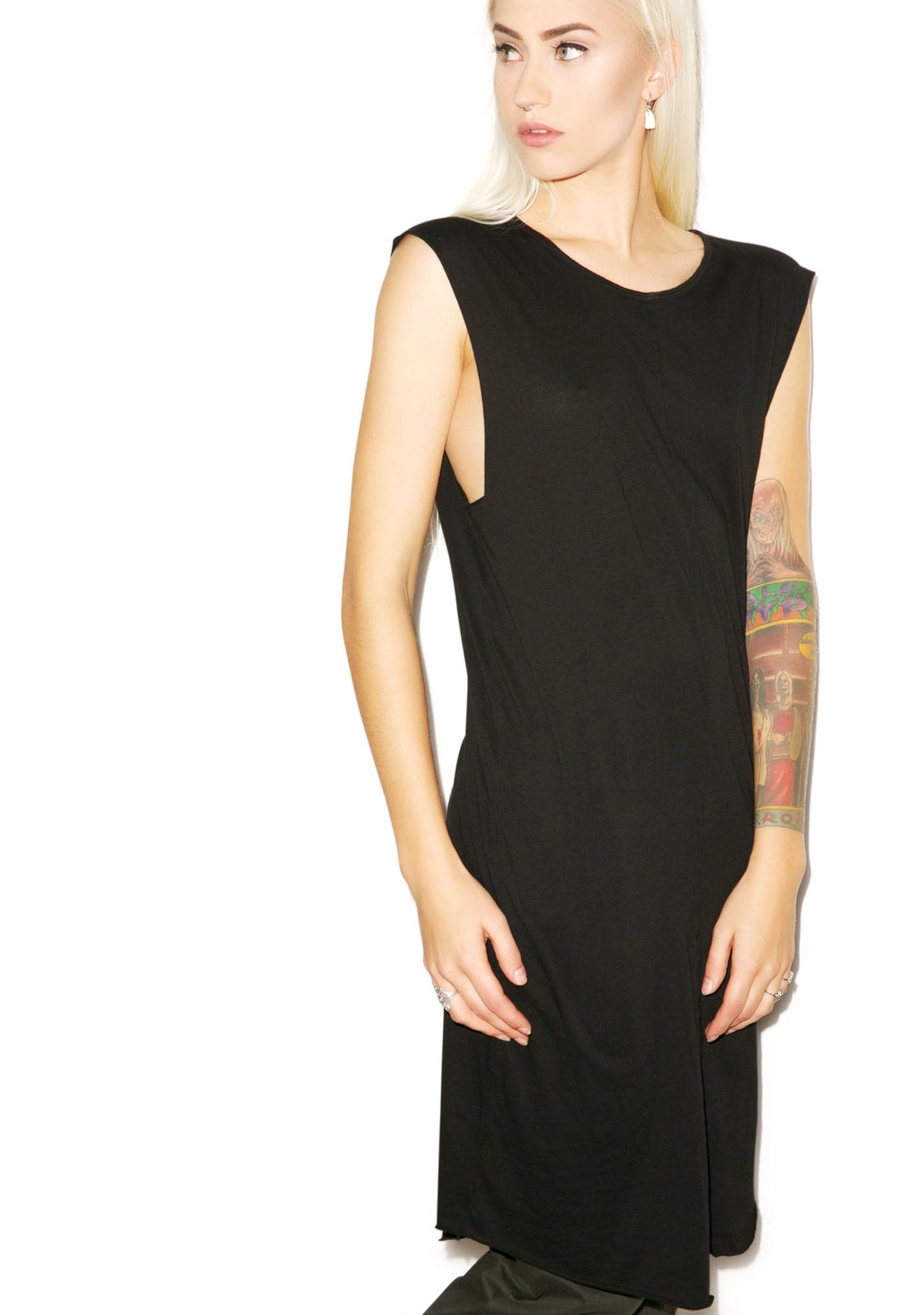 Knomad Muscle Long Tee - White