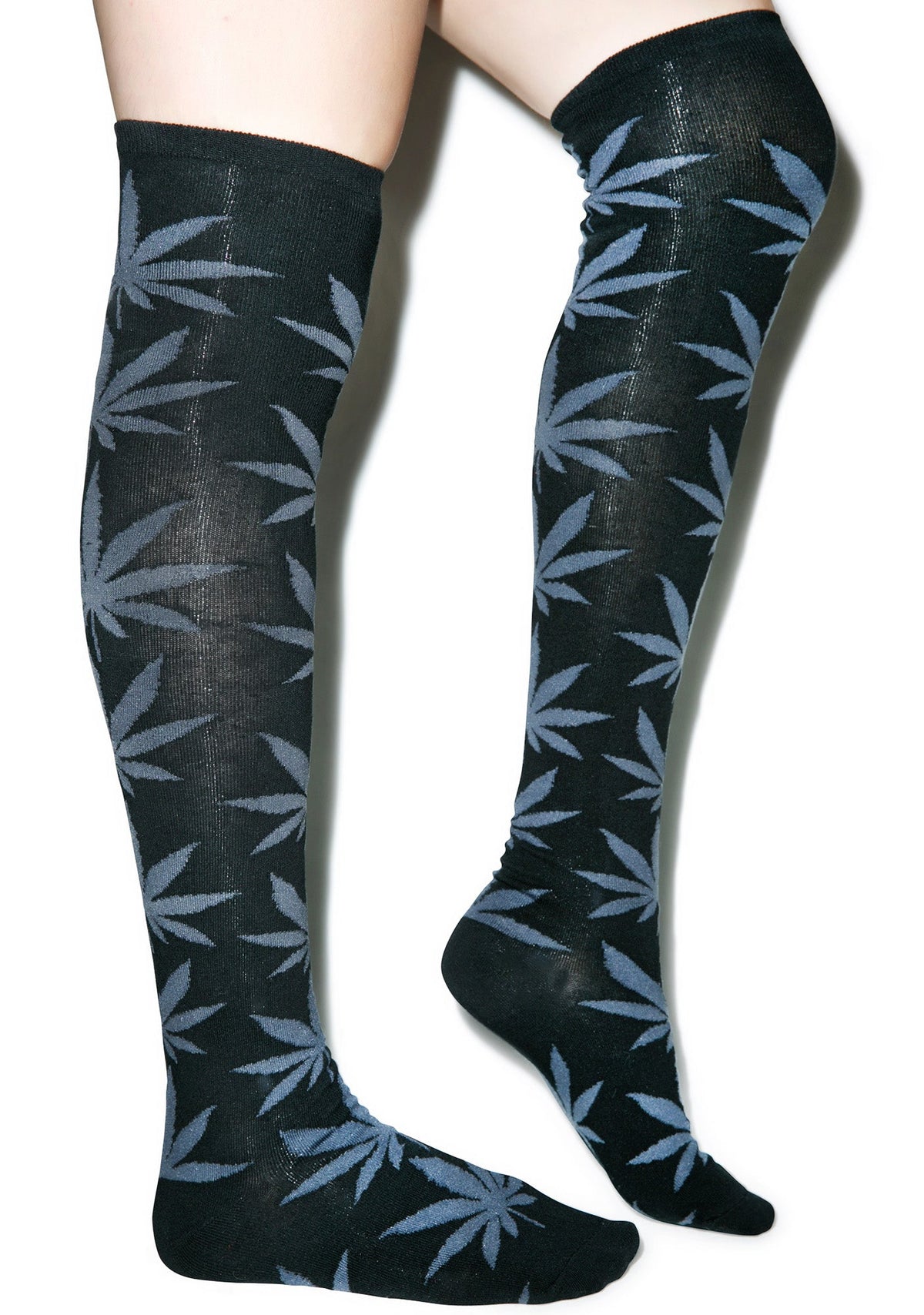 Plantlife Thigh High Socks - Gray