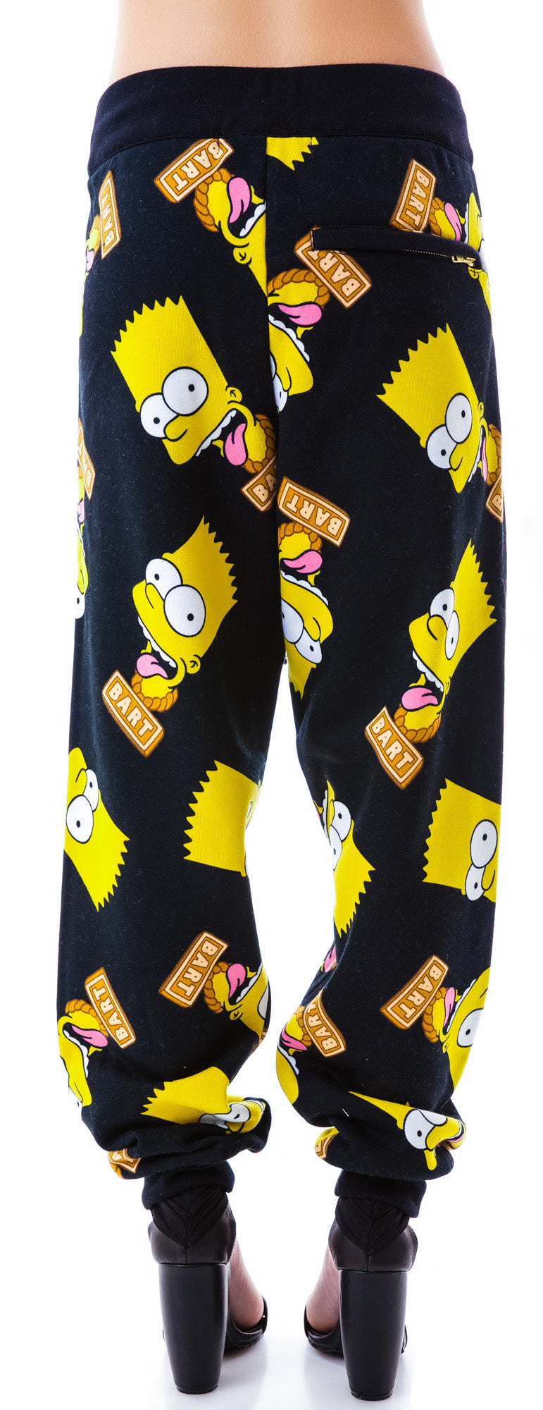 Bart Face Sweat Pants - White