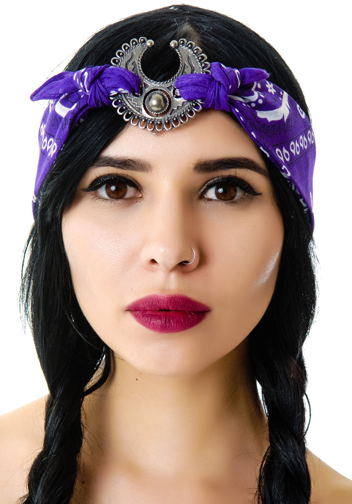 Mercutio Scarf Headpiece - Purple