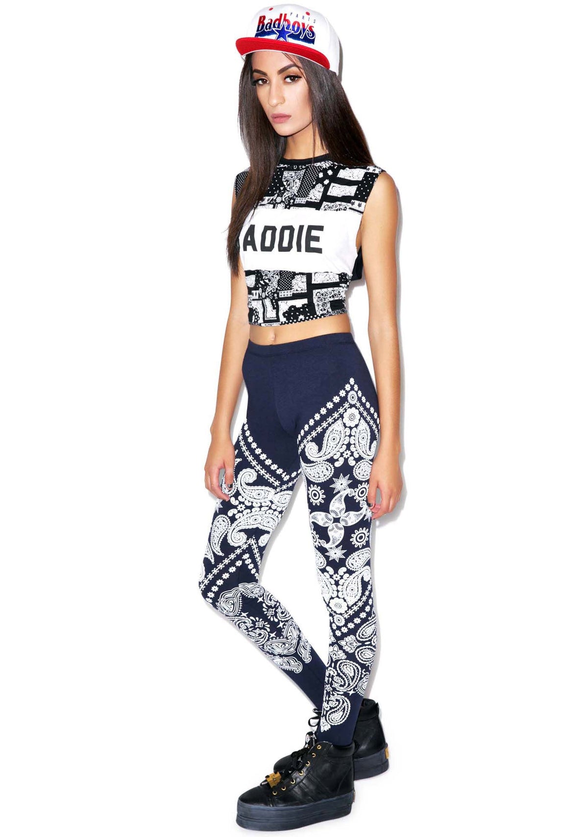 Oakland High Waist Leggings - Dark Blue