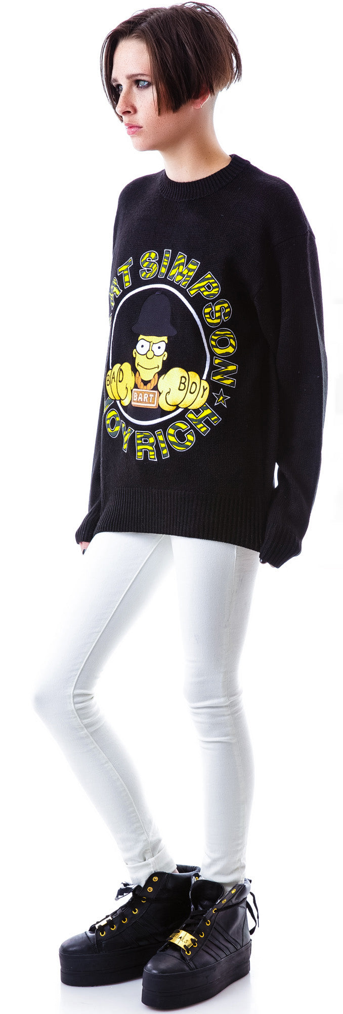 Bad Boy Bart Knit Crew - Off White