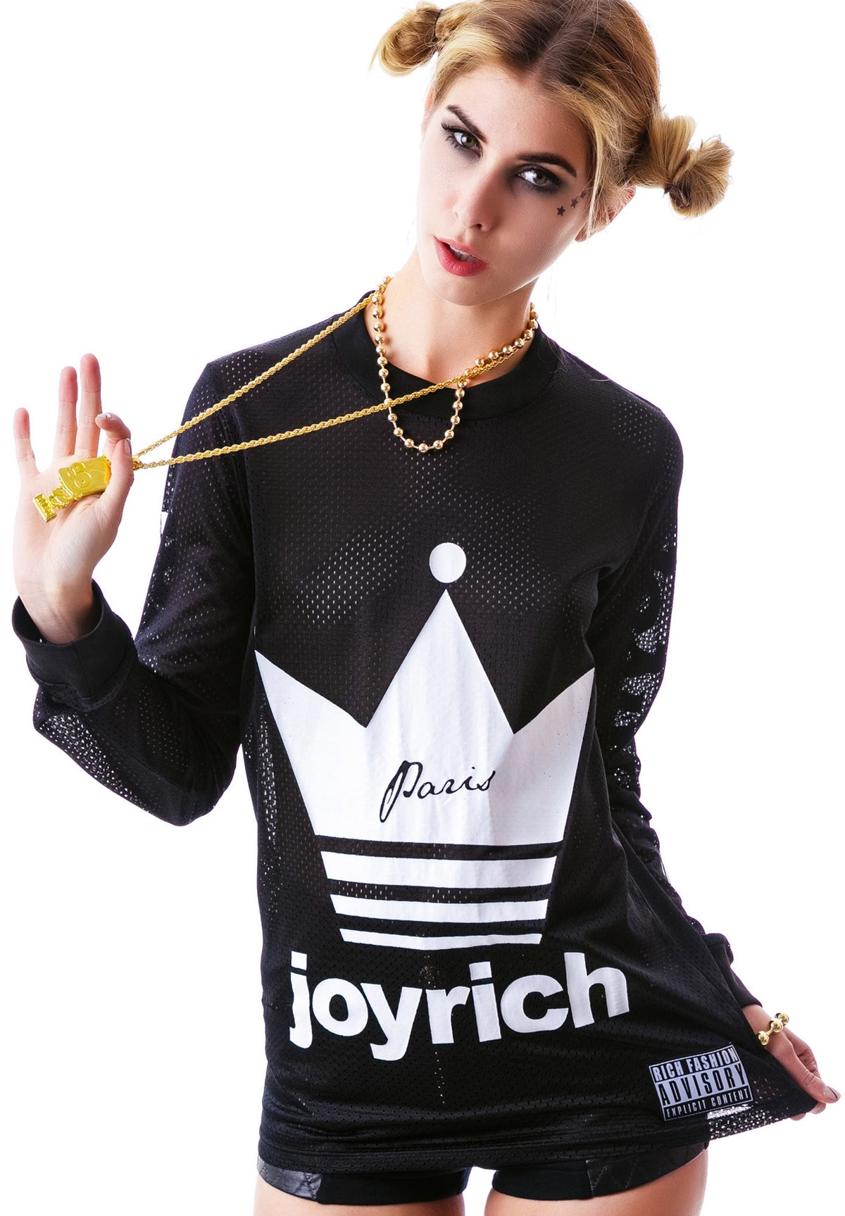 Crown Joyrich Mesh Long Sleeve Tee - Off White