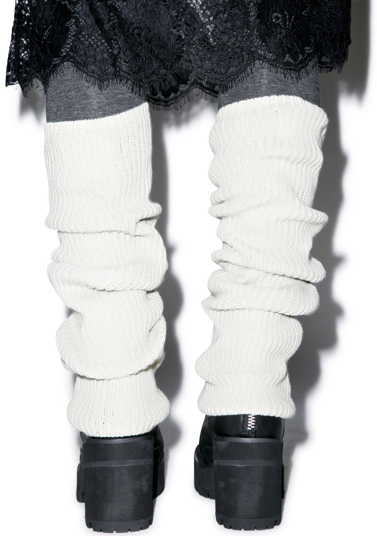 Chunky Knit Leg Warmers - Dark Pink