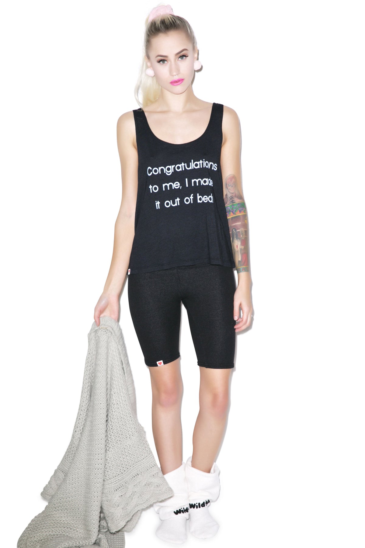 I Made It Boy Tank - White