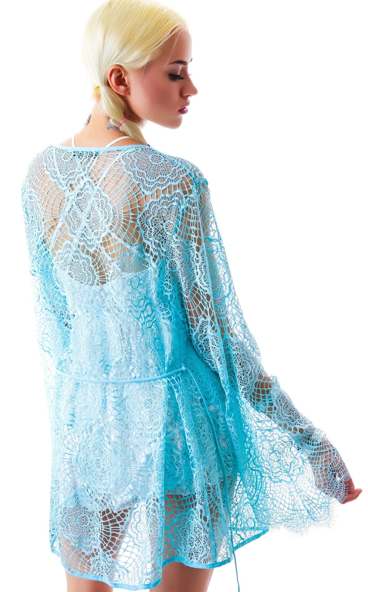 Dream Girl Short Robe - Light Blue