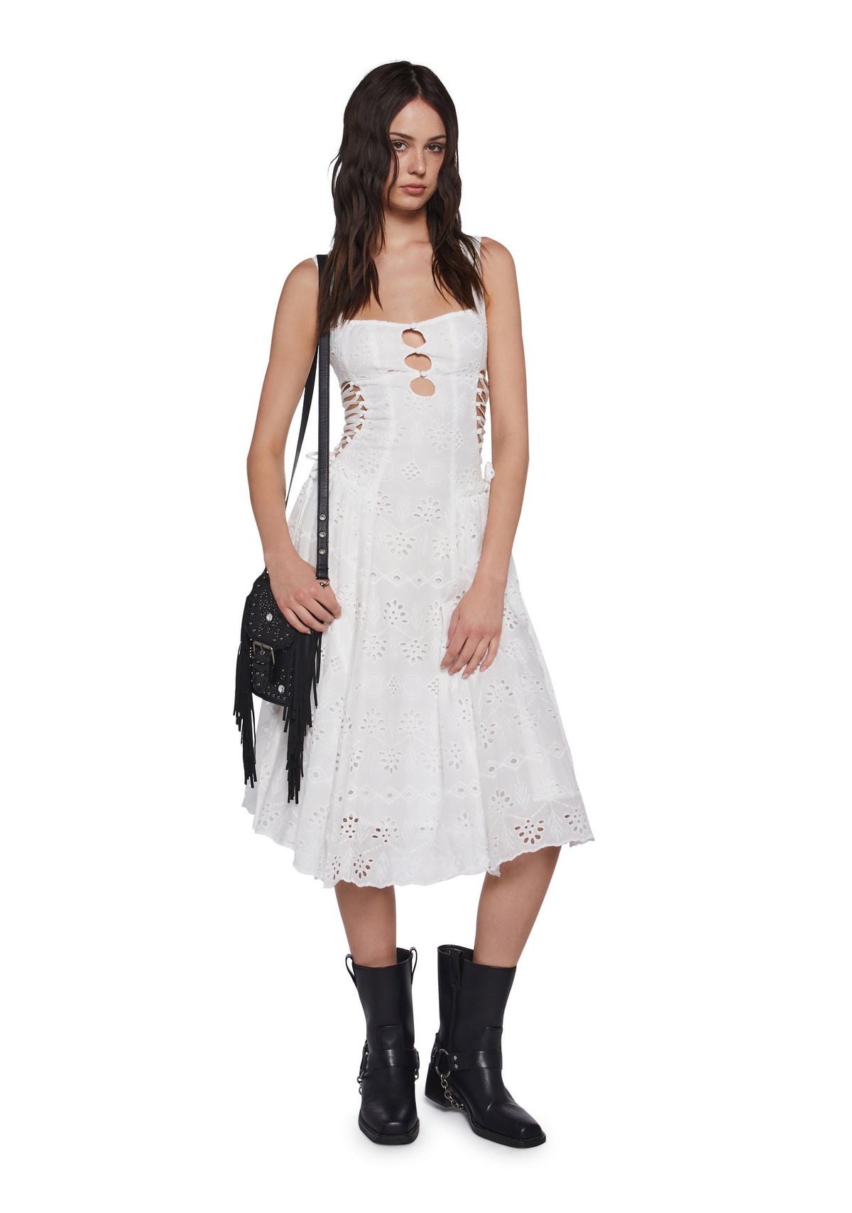 Blissful Breeze Eyelet Midi Dress
