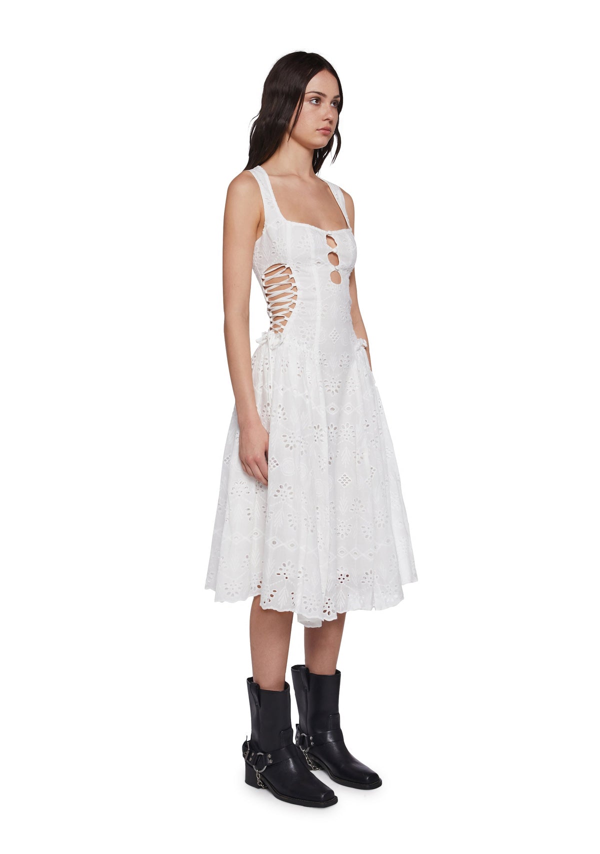 Blissful Breeze Eyelet Midi Dress