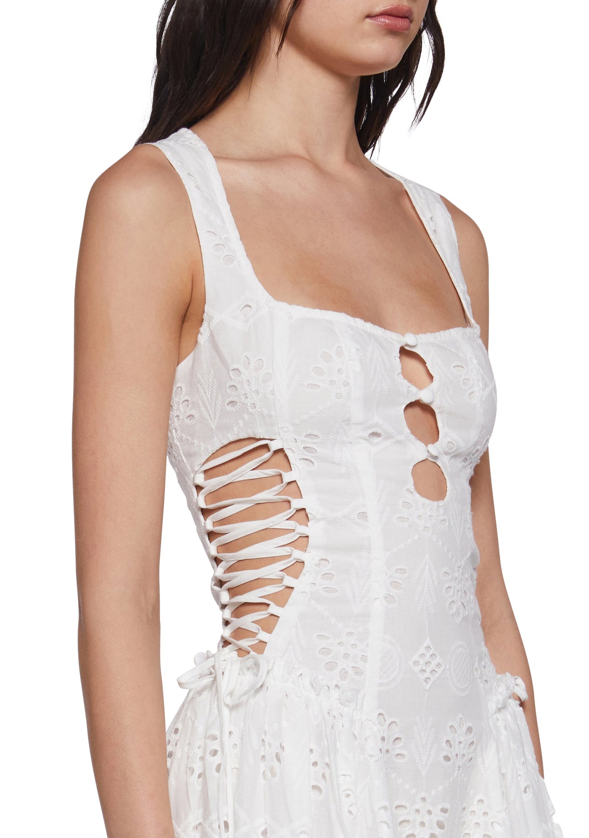 Blissful Breeze Eyelet Midi Dress