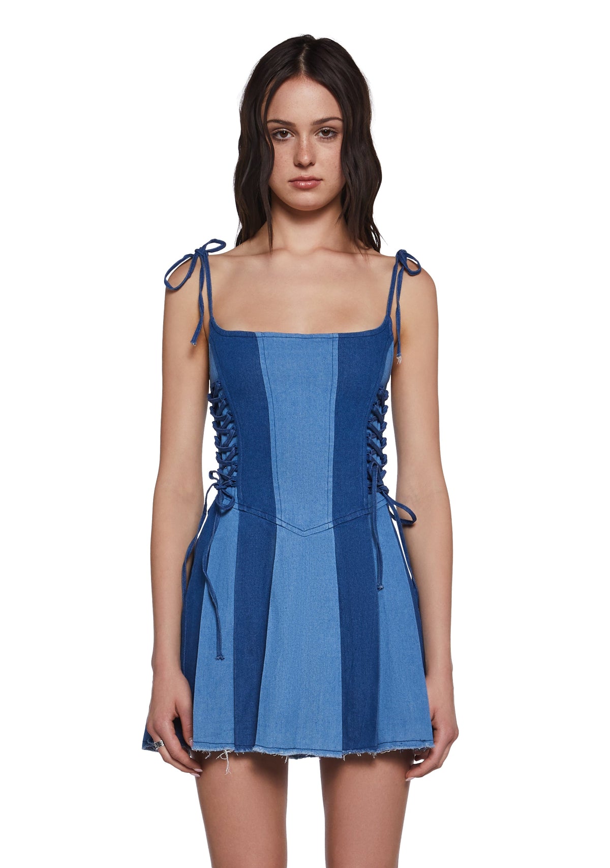 Lady’s Dilemma Mini Dress - Blue