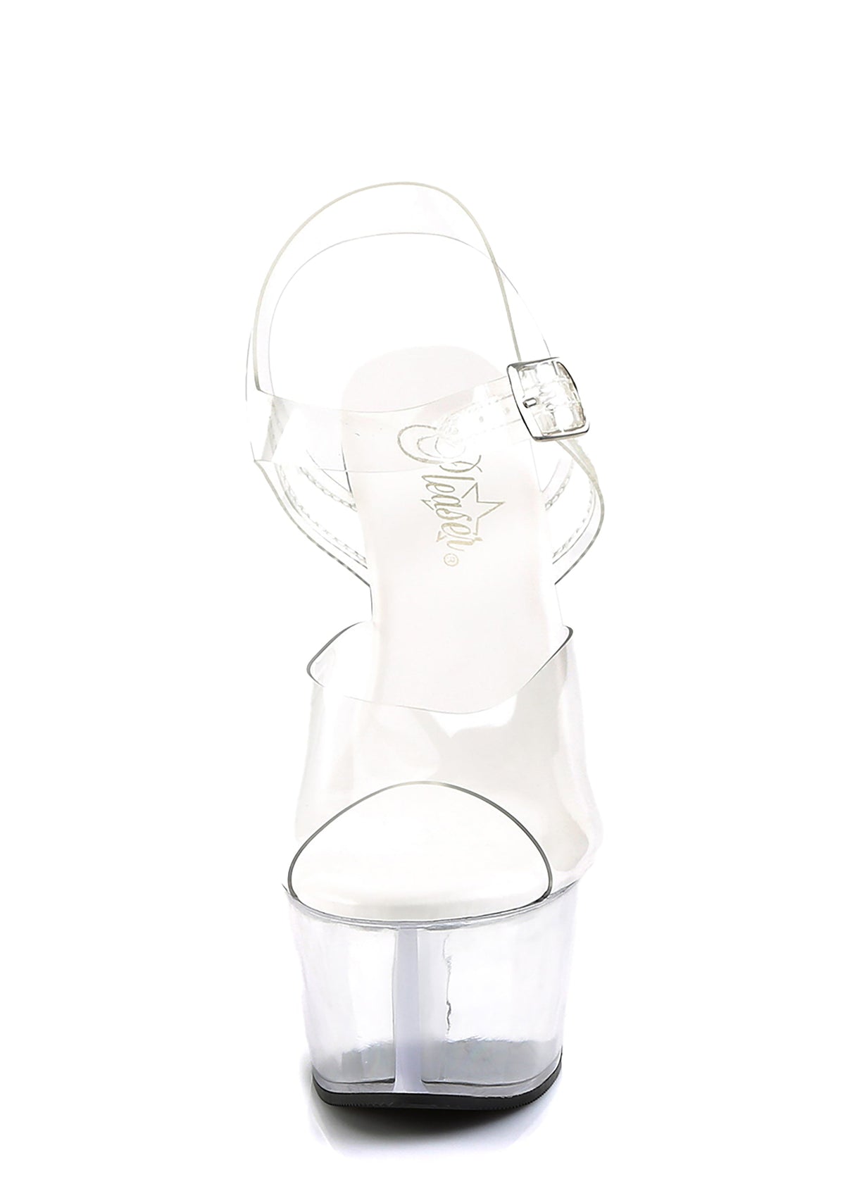 Aspire-608 Platform Ankle Strap Sandals-Clear
