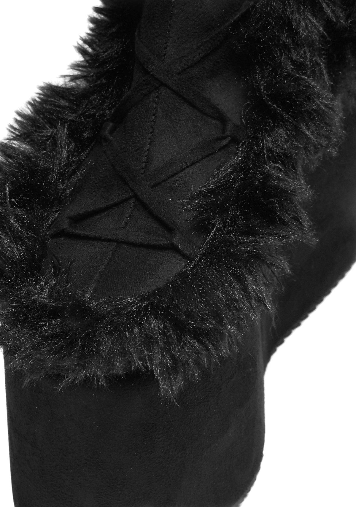 La Push Crescent Platform Faux Fur Long Boots