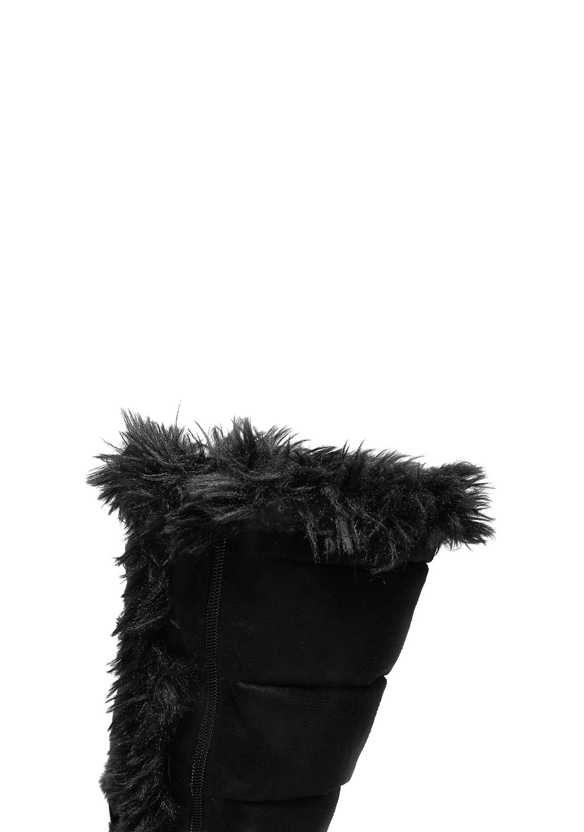 La Push Crescent Platform Faux Fur Long Boots