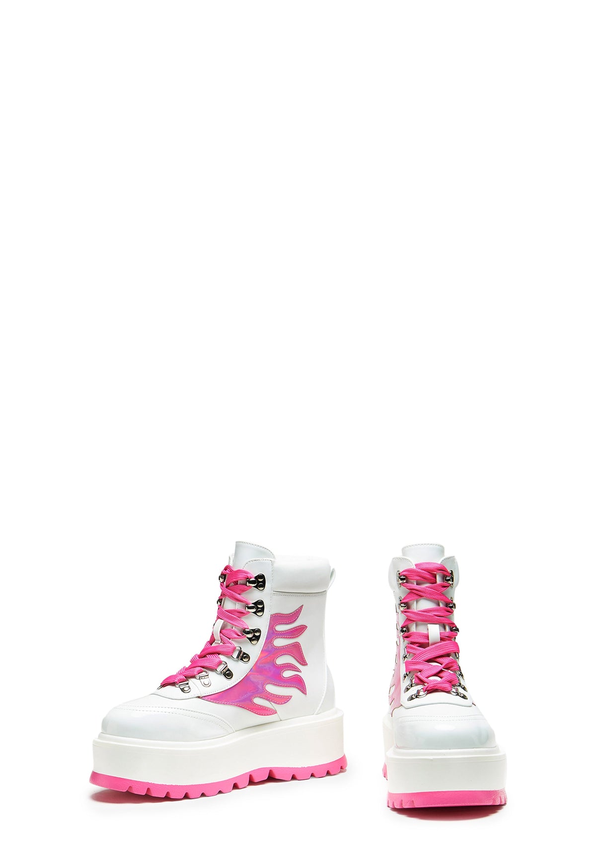 Kawaii Helios Hologram Flame Boots