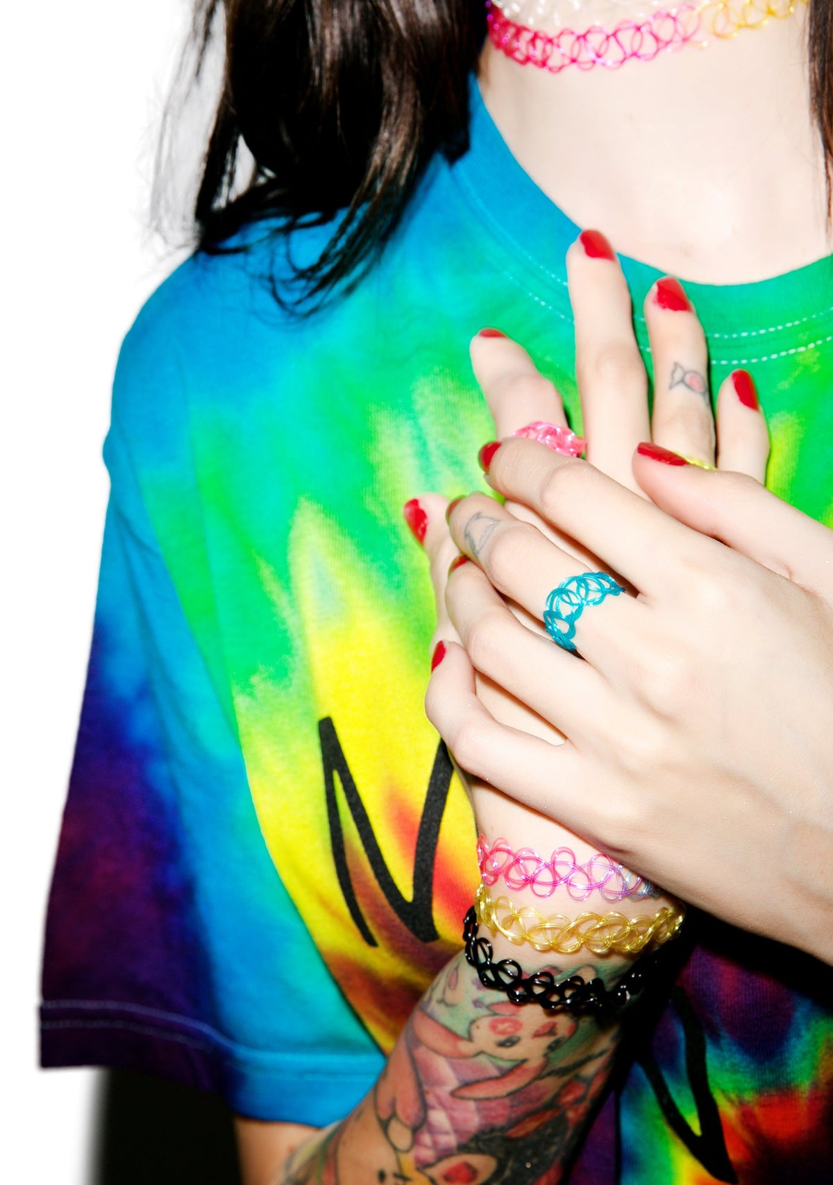 Vending Machine Tattoo Ring - Light Blue