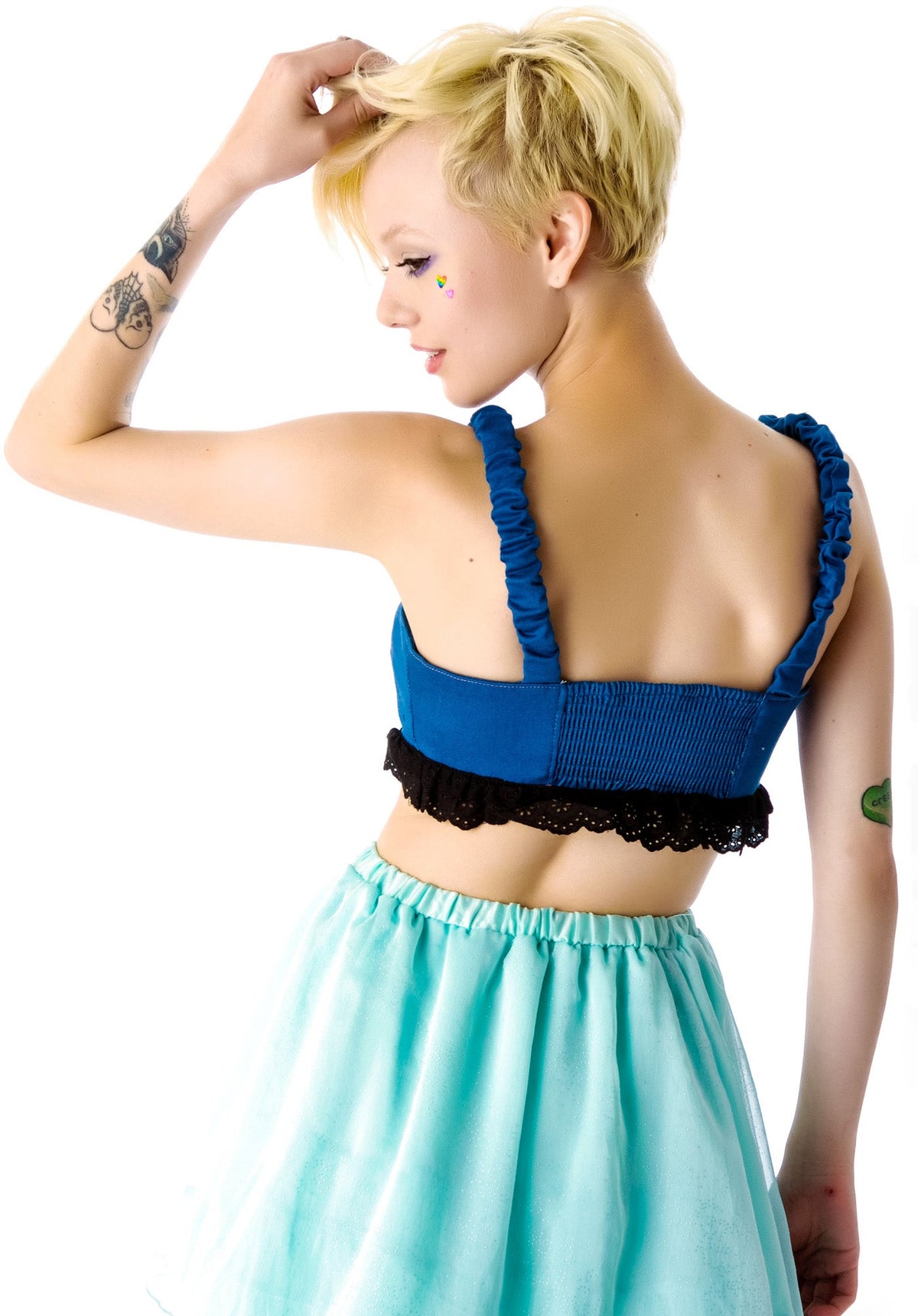 Wild Heart Ruffle Bra - White