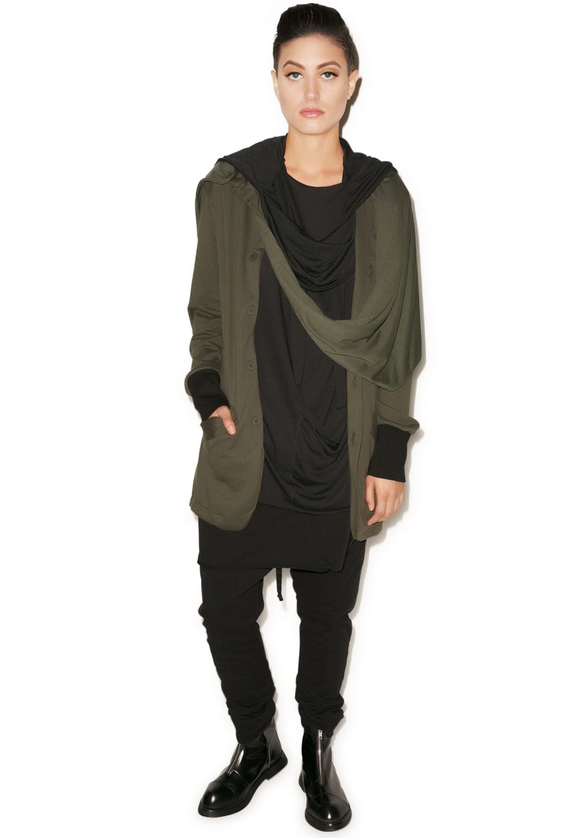Hero Button Down Top - Black