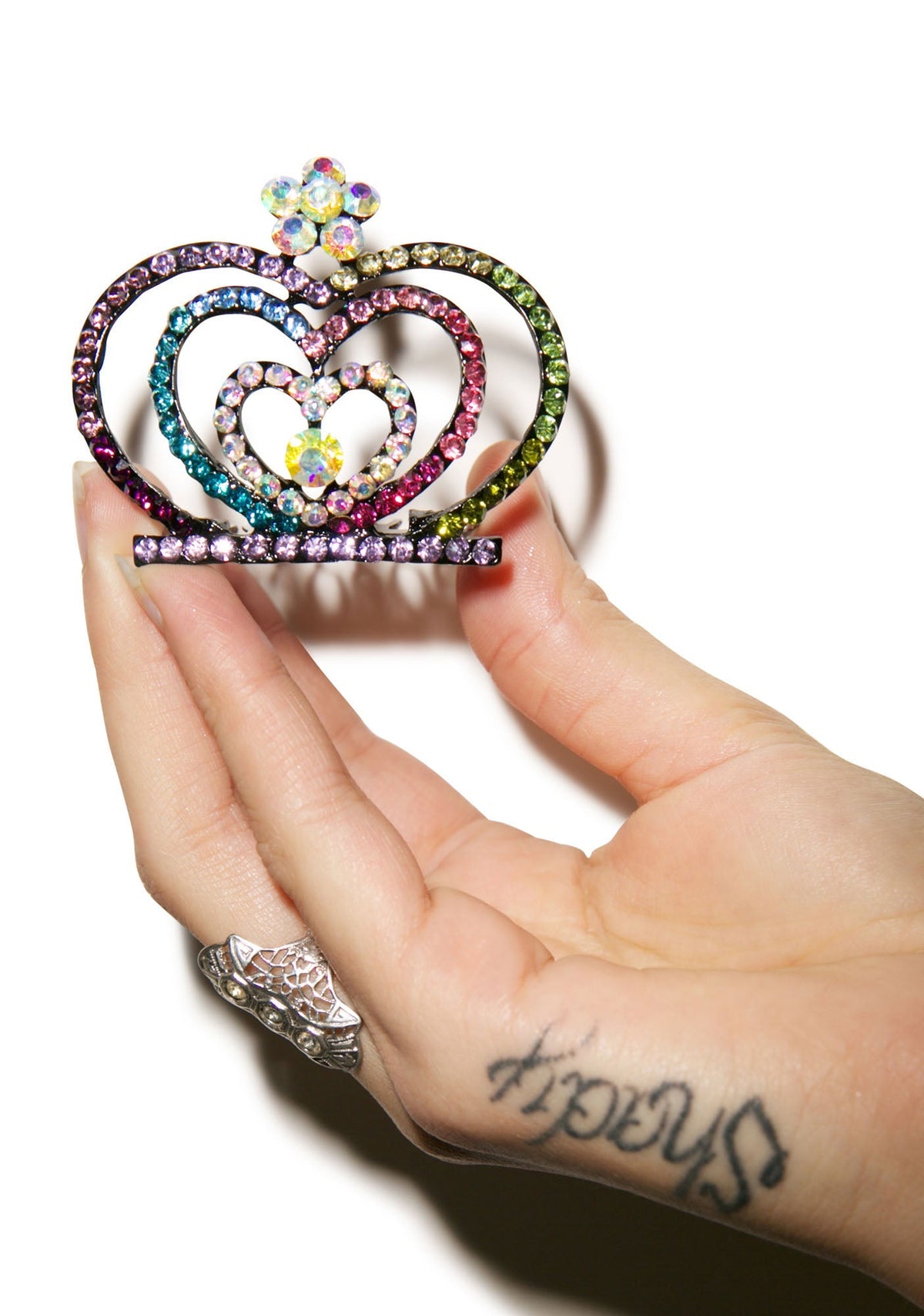 Glistining Hearts Tiara - White